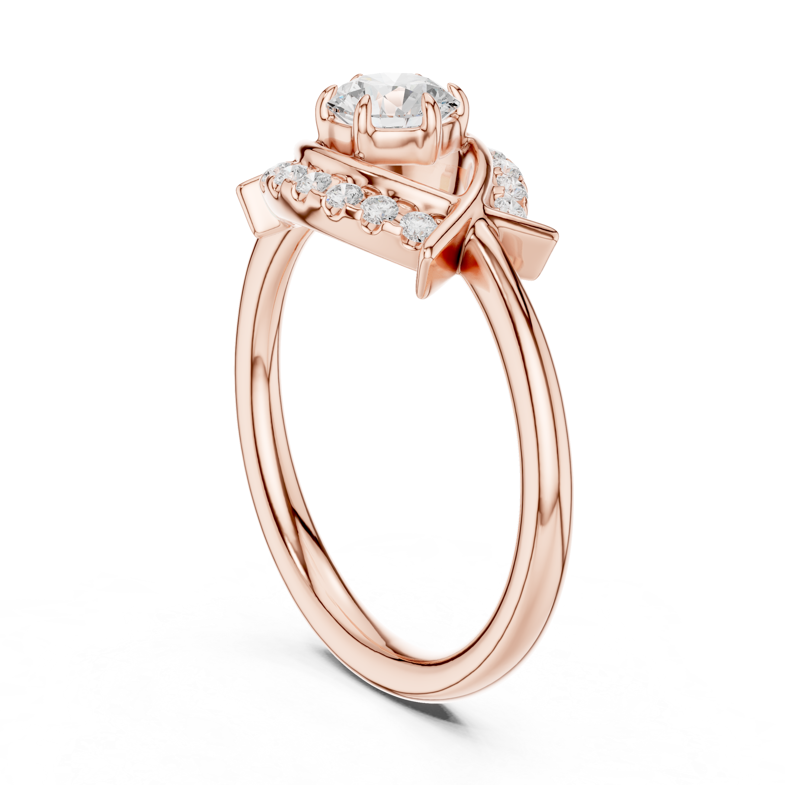 Diamond Evil Eye Engagement Ring
