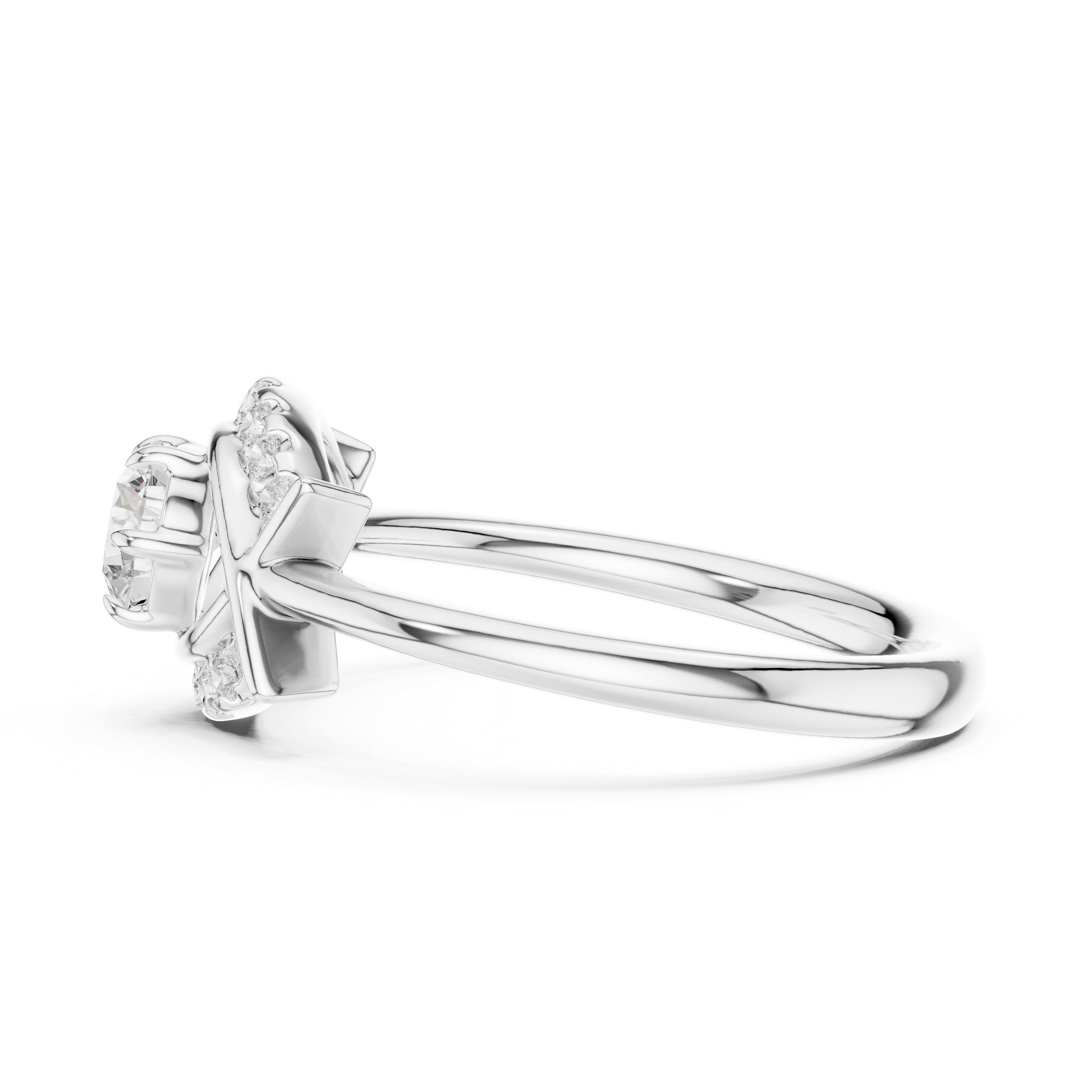 Diamond Evil Eye Engagement Ring