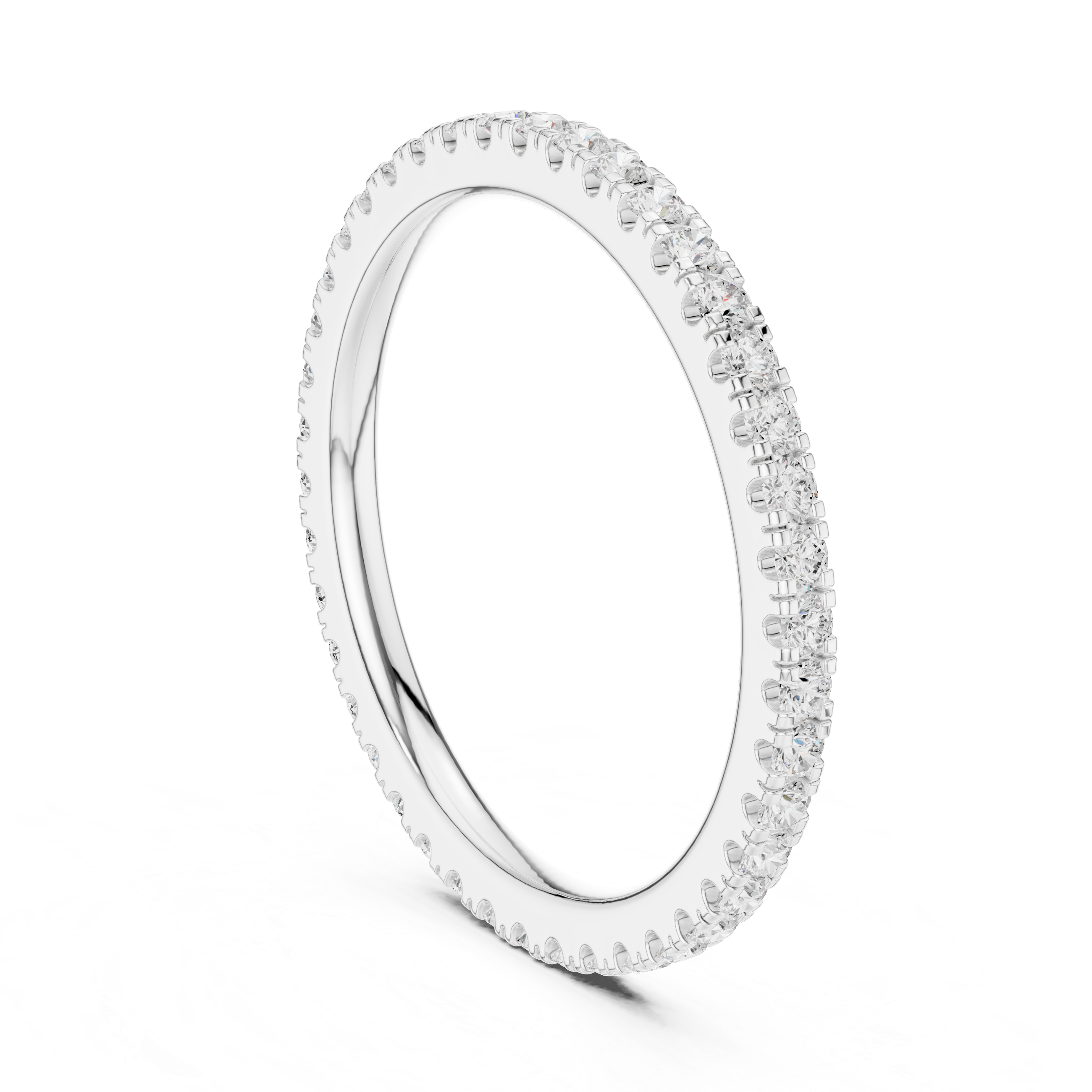 Ultra Thin Diamond Eternity Wedding Band