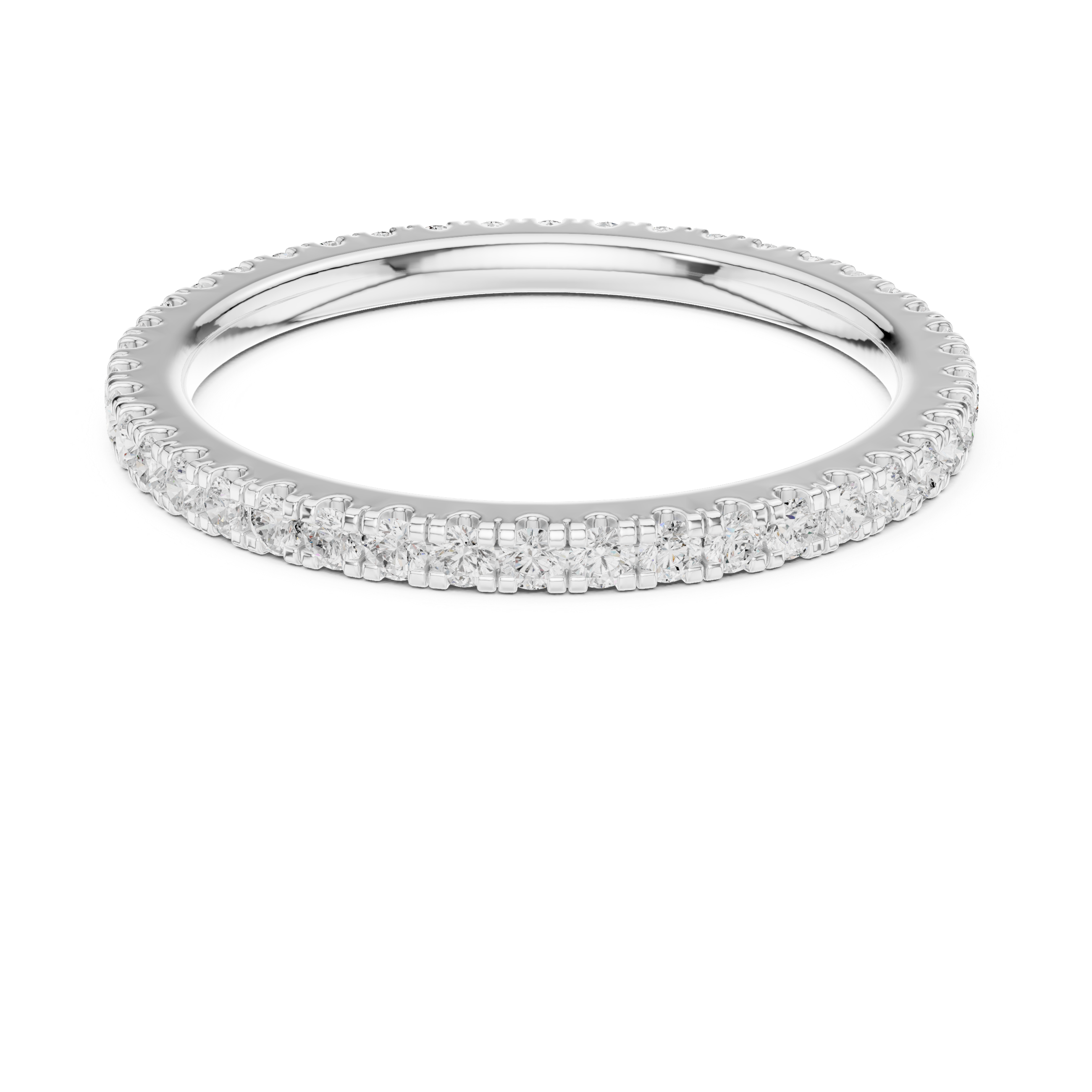 Ultra Thin Diamond Eternity Wedding Band