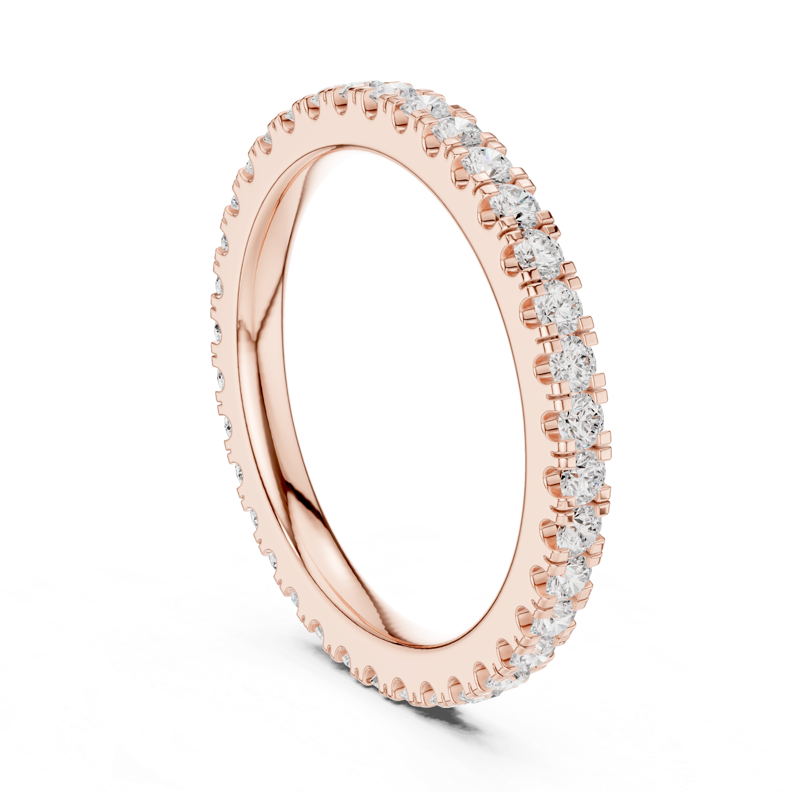 Round Diamond Eternity Wedding Band