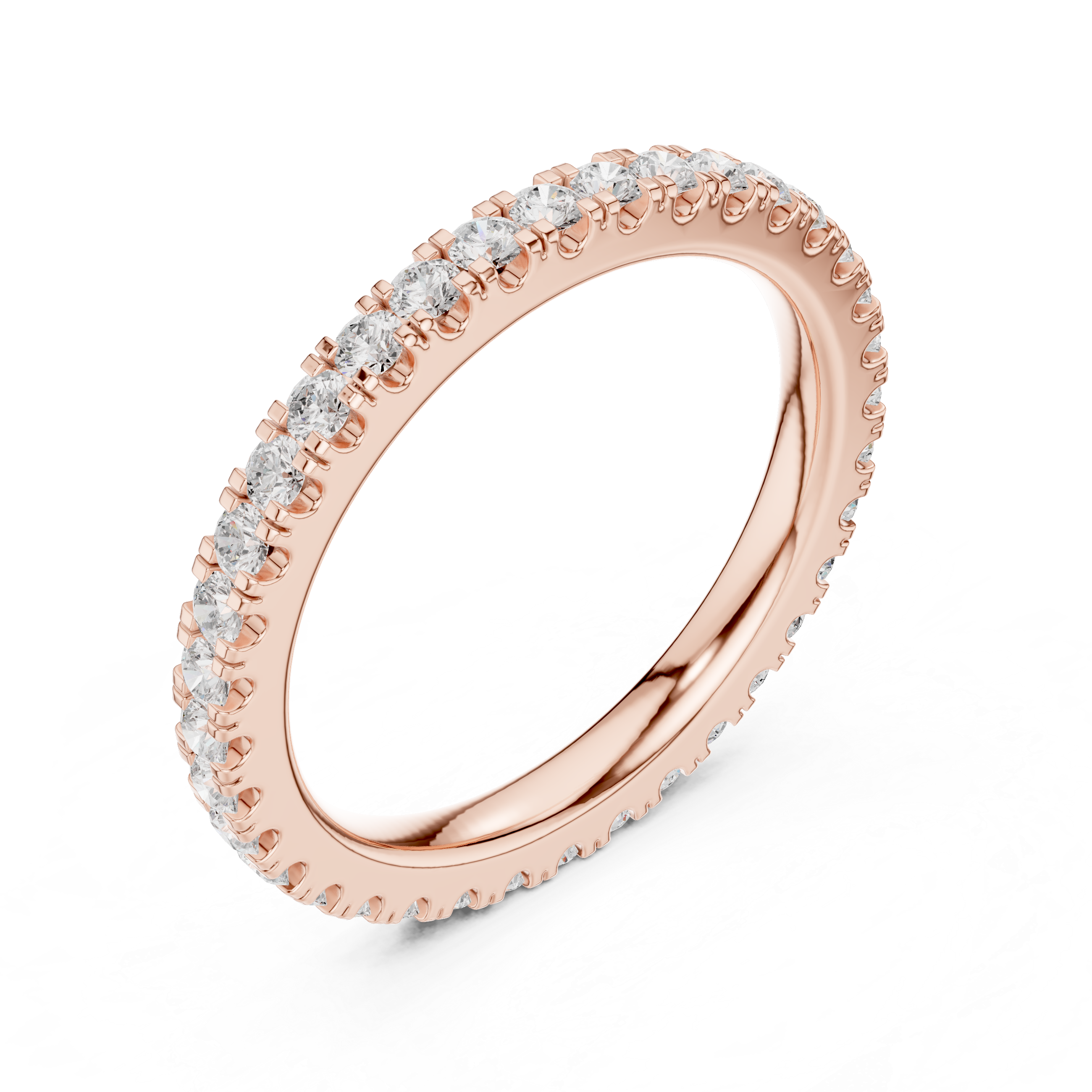Round Diamond Eternity Wedding Band