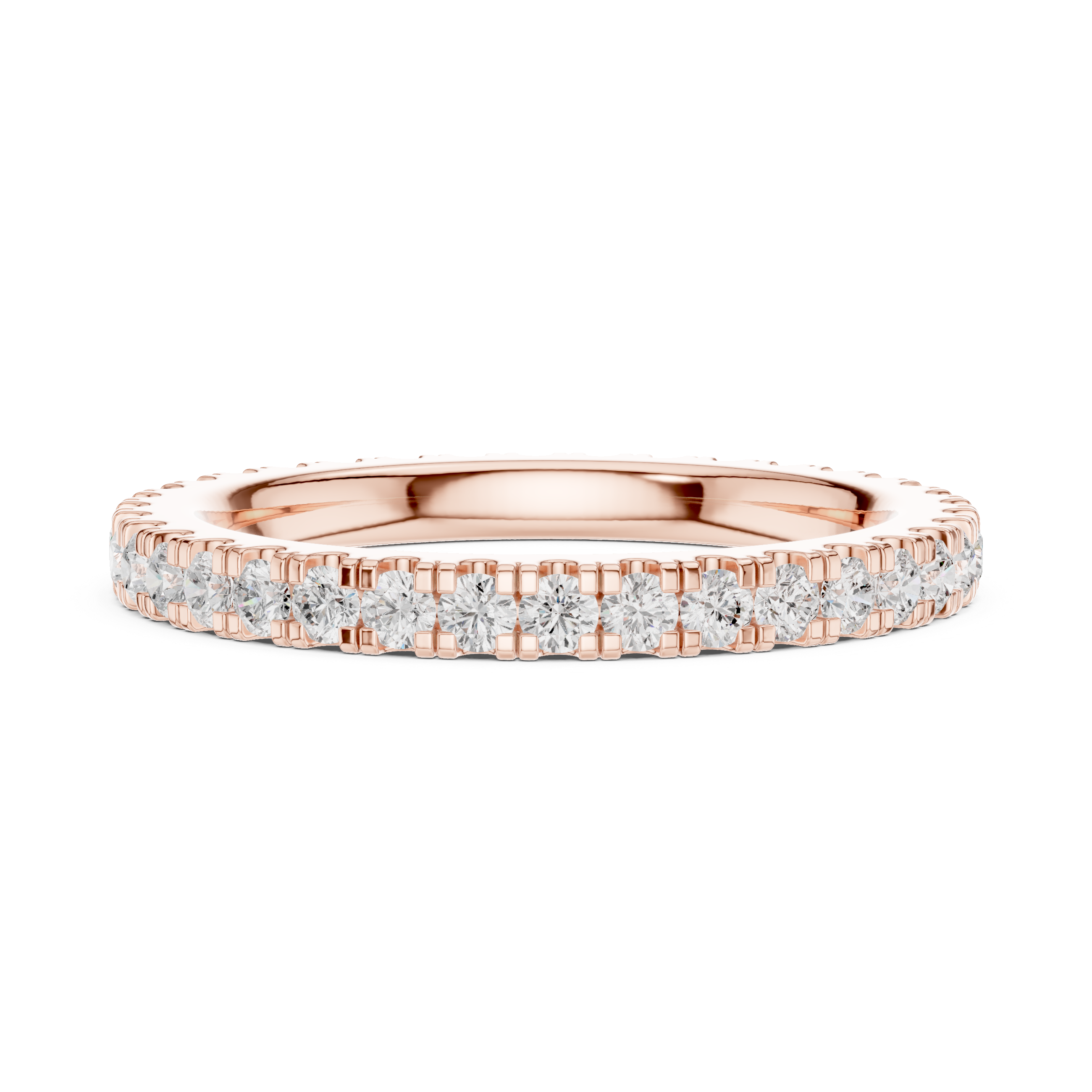 Round Diamond Eternity Wedding Band