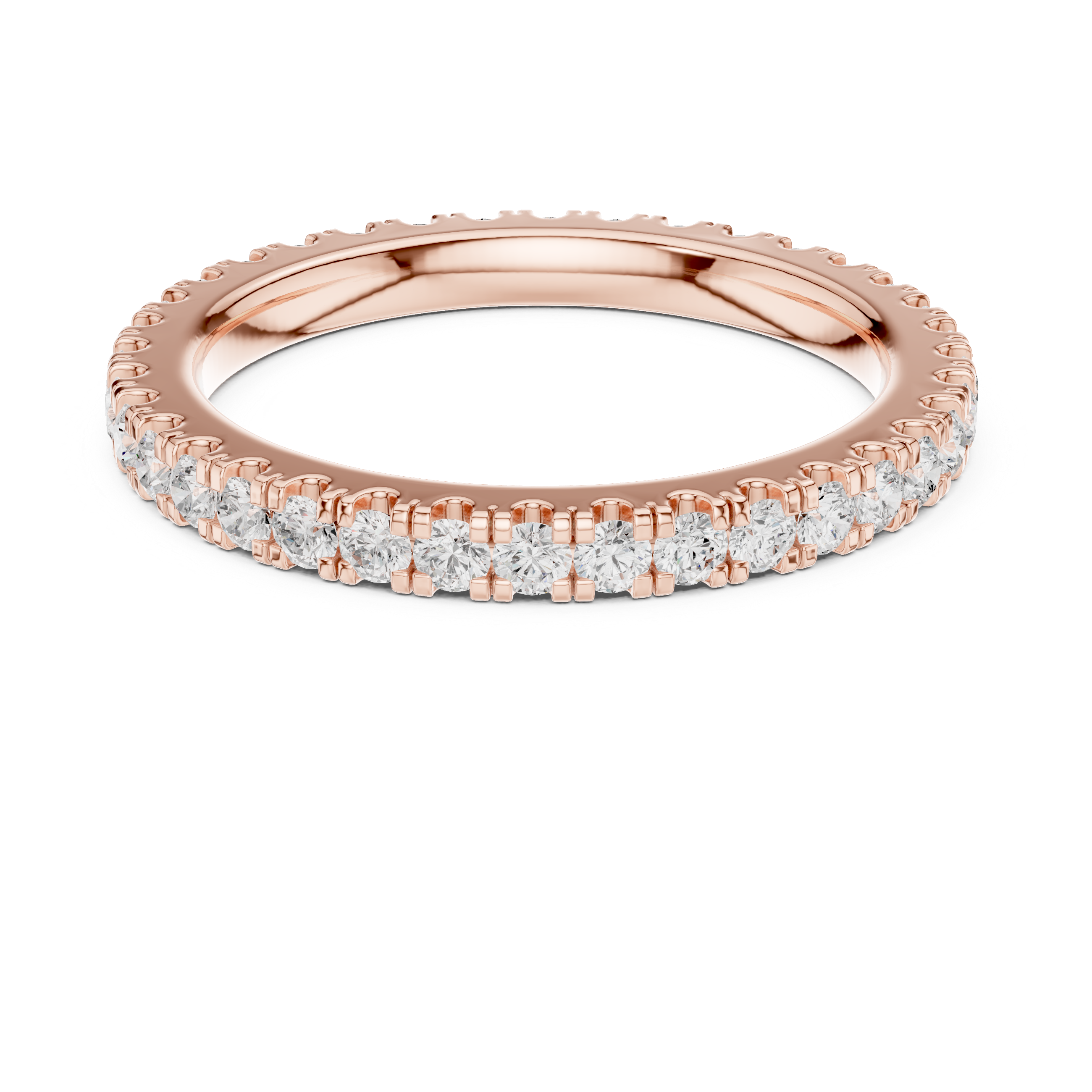 Round Diamond Eternity Wedding Band