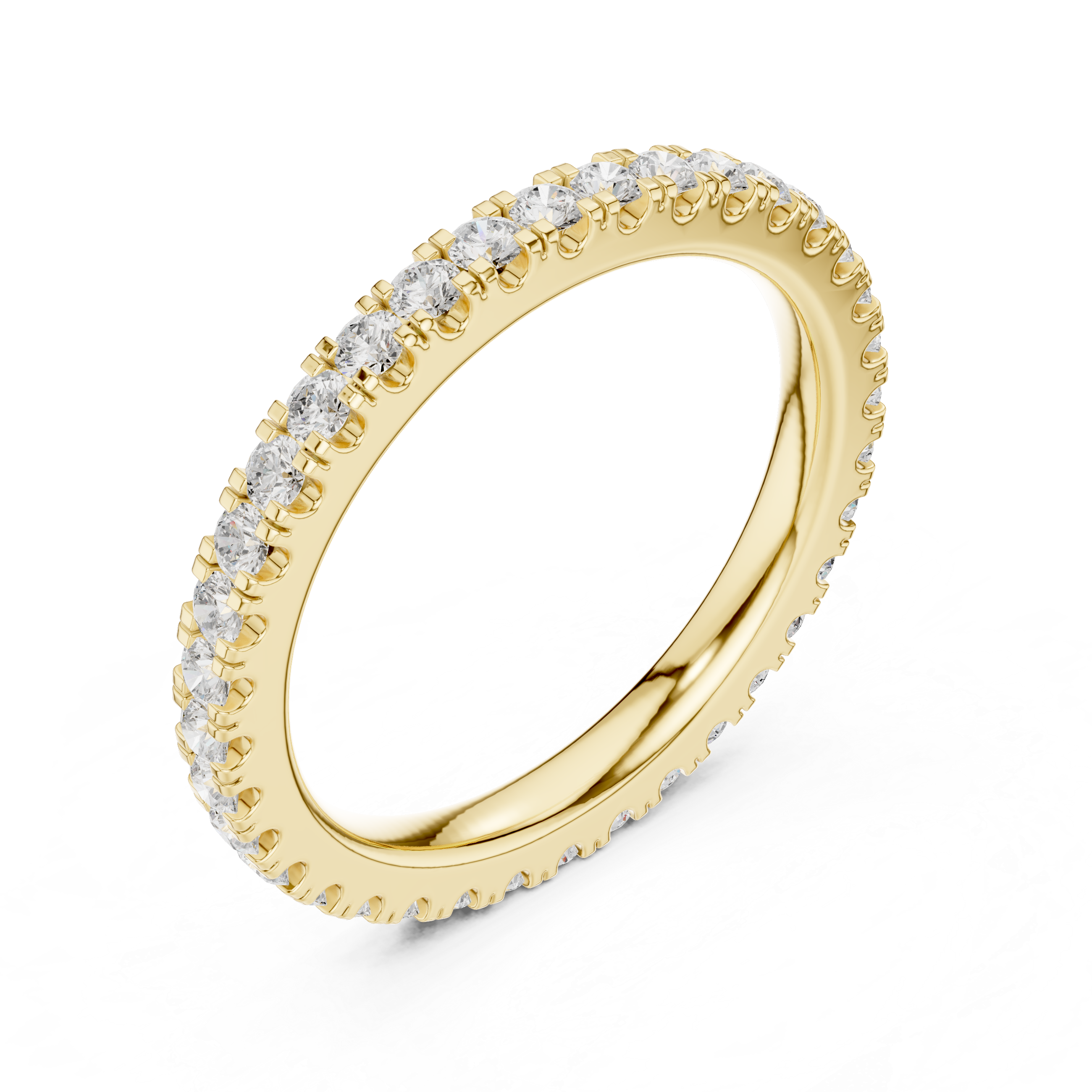 Round Diamond Eternity Wedding Band