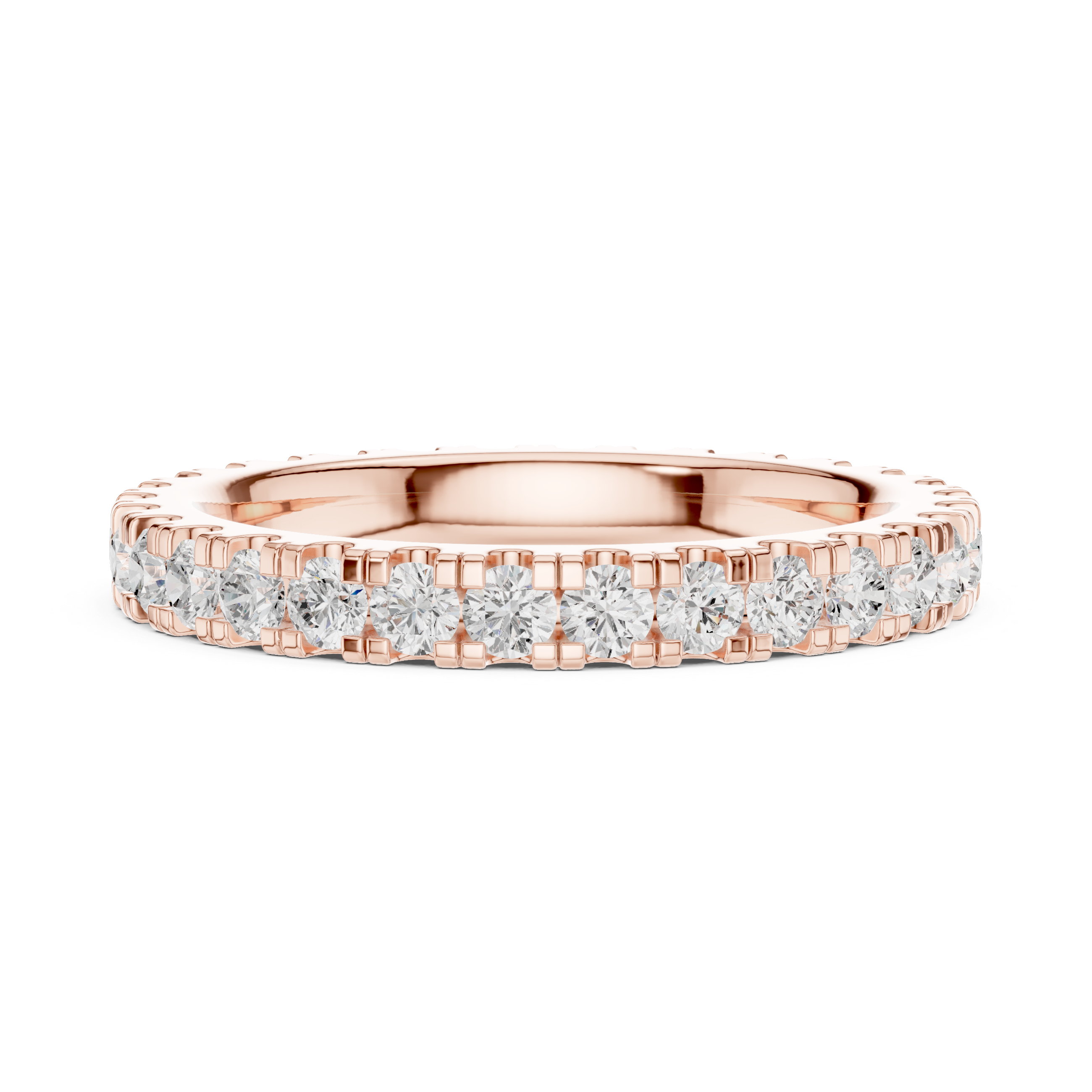 Round Diamond Eternity Wedding Band