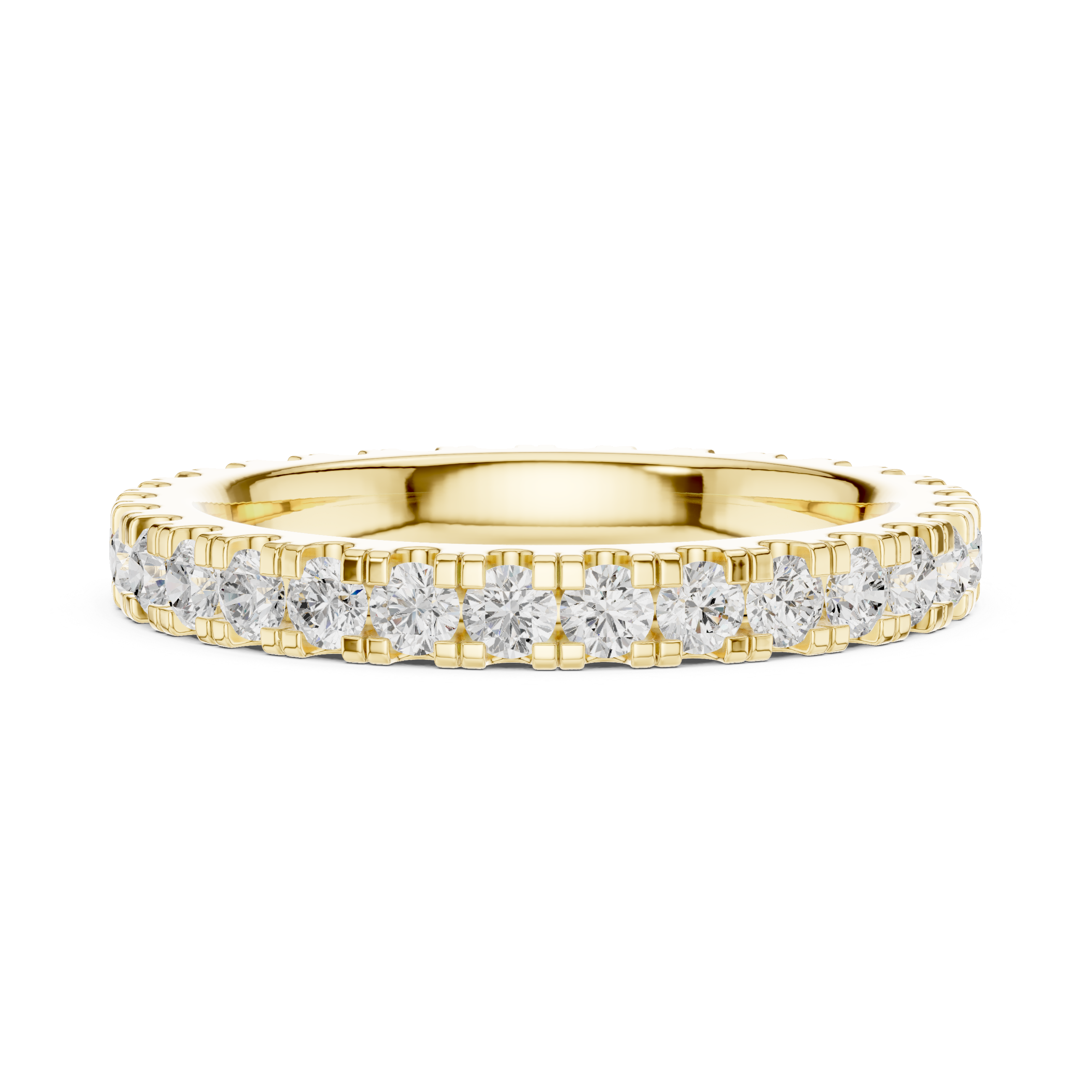 Round Diamond Eternity Wedding Band