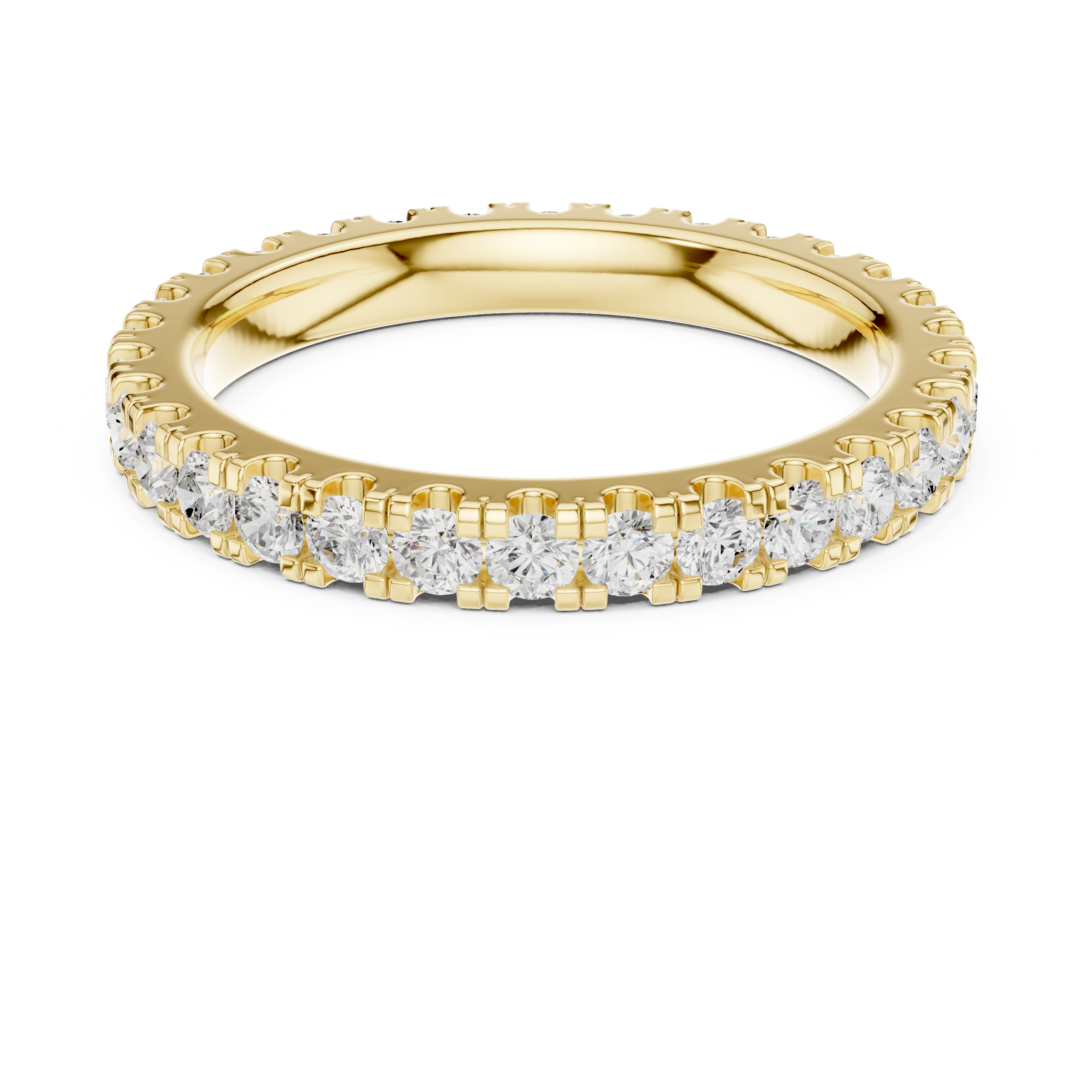 Round Diamond Eternity Wedding Band
