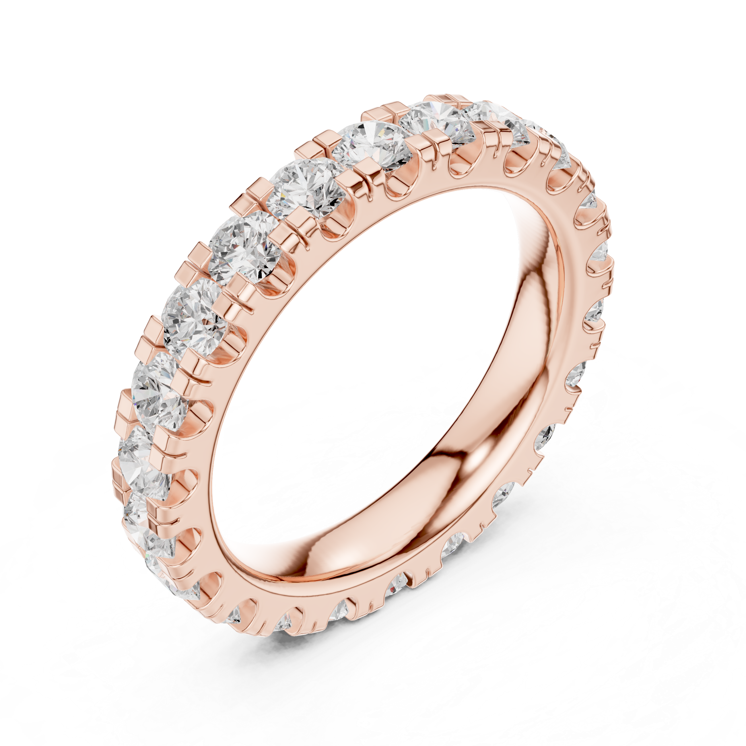 Round Diamond Eternity Wedding Band