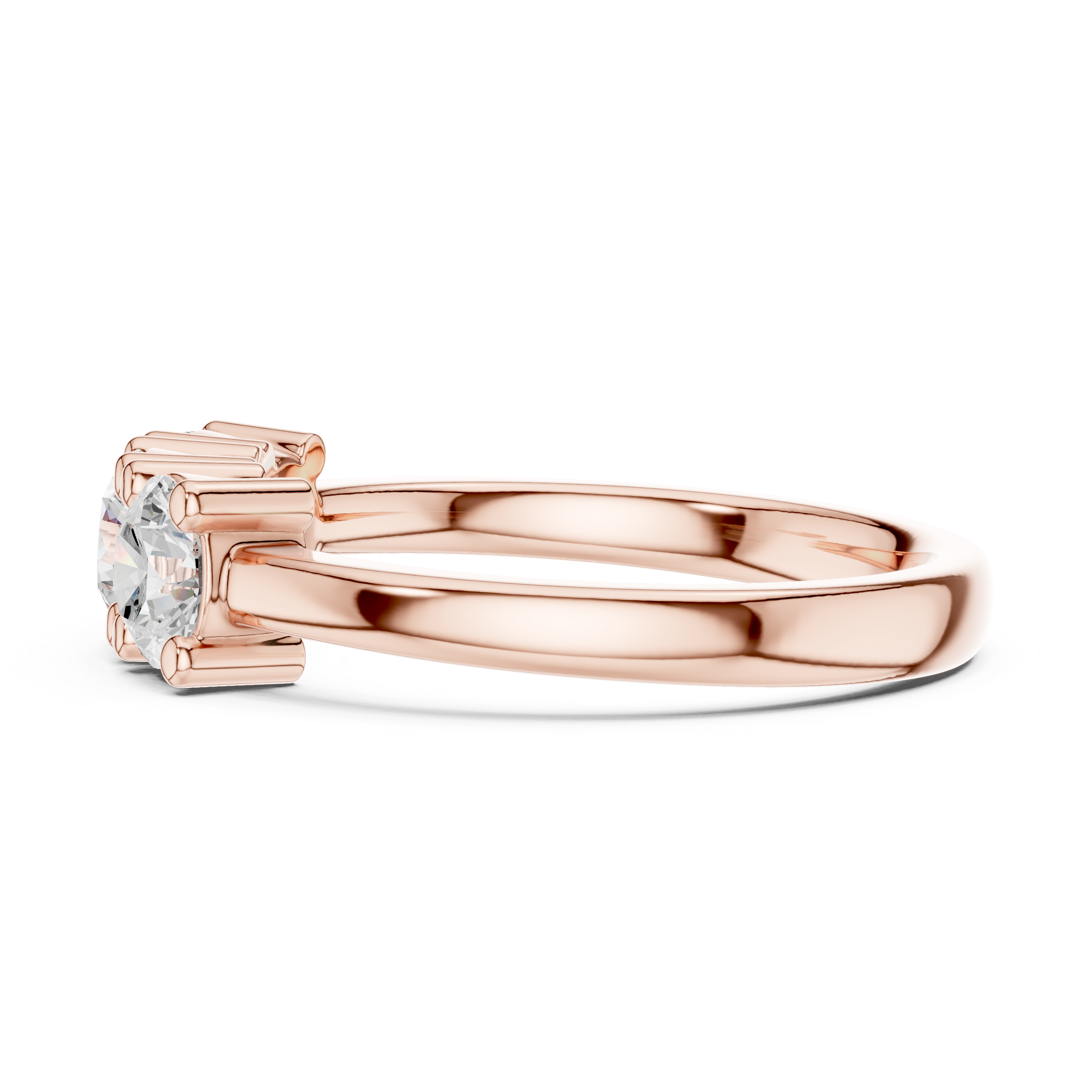 Classic Three Stone Round Diamond Ring