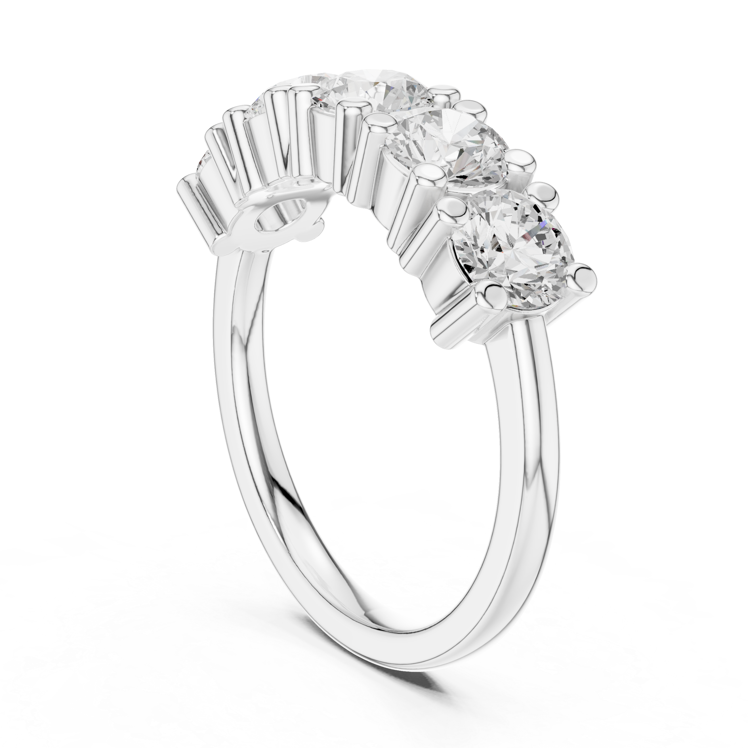 Round Diamond Five Stone Ring