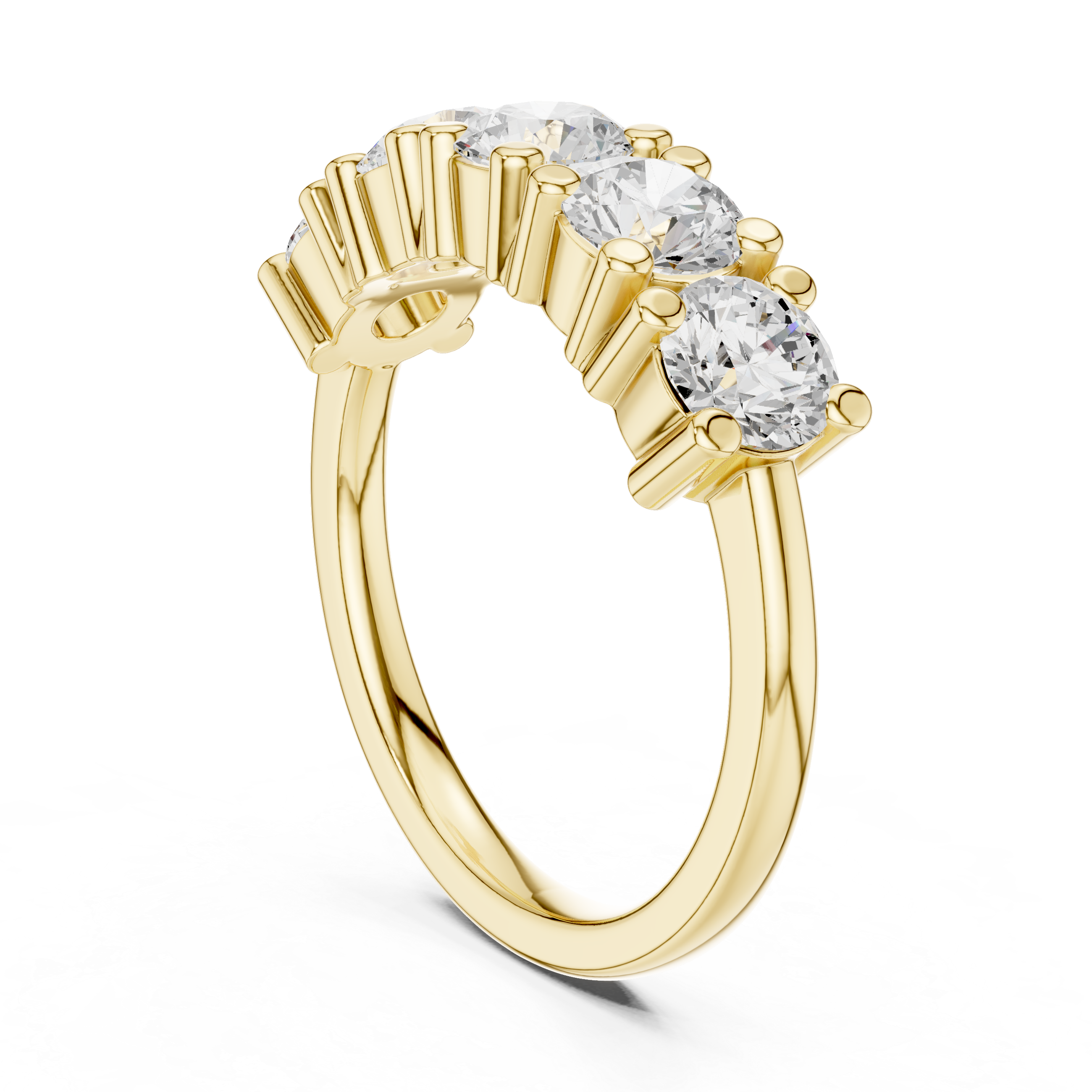 Round Diamond Five Stone Ring