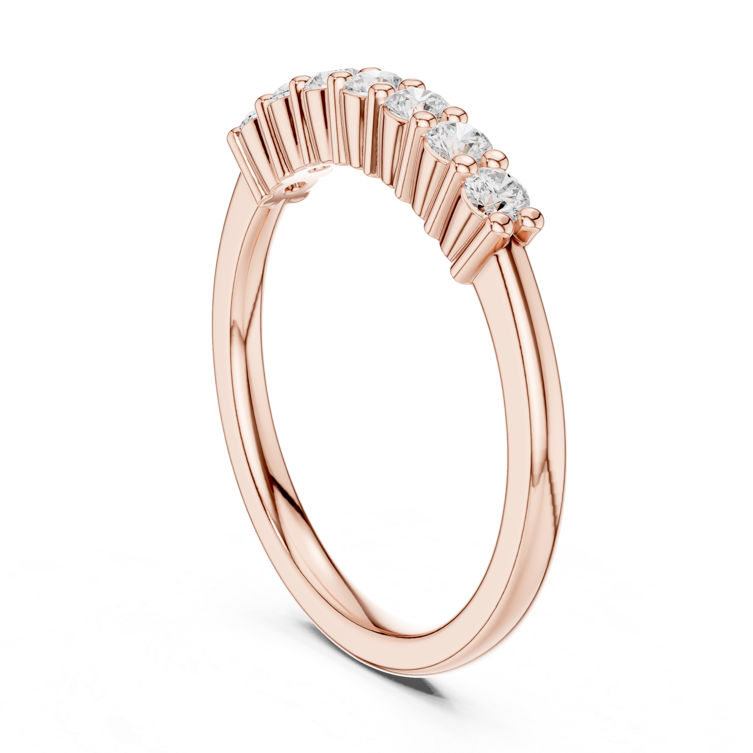 Round Diamond Half Eternity Ring