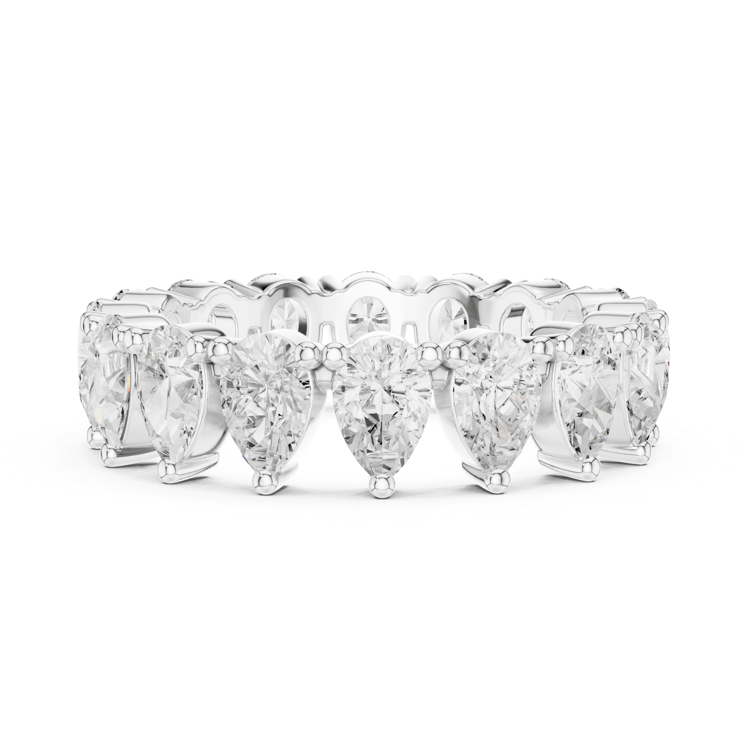 Pear Diamond Eternity Wedding Band
