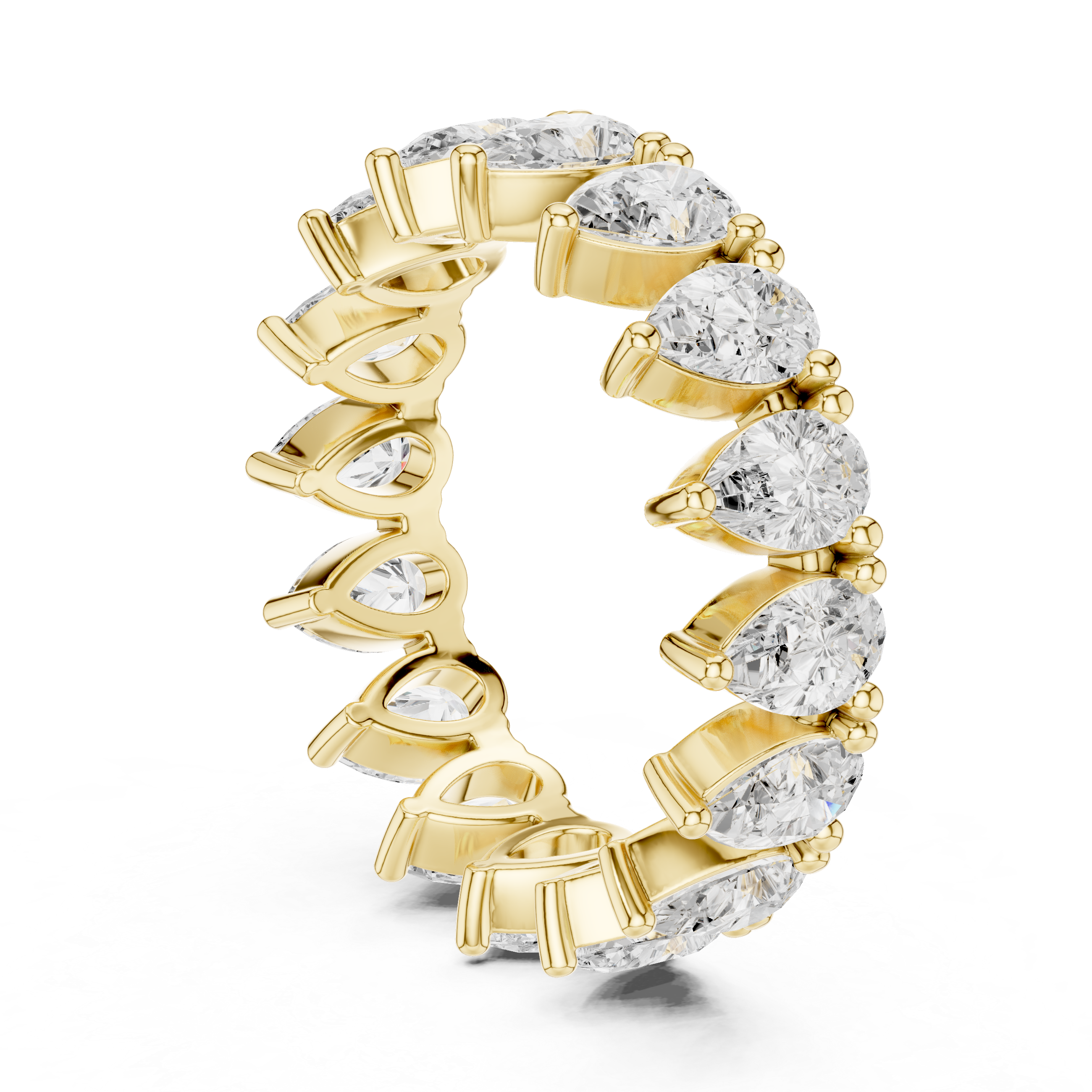 Pear Diamond Eternity Wedding Band