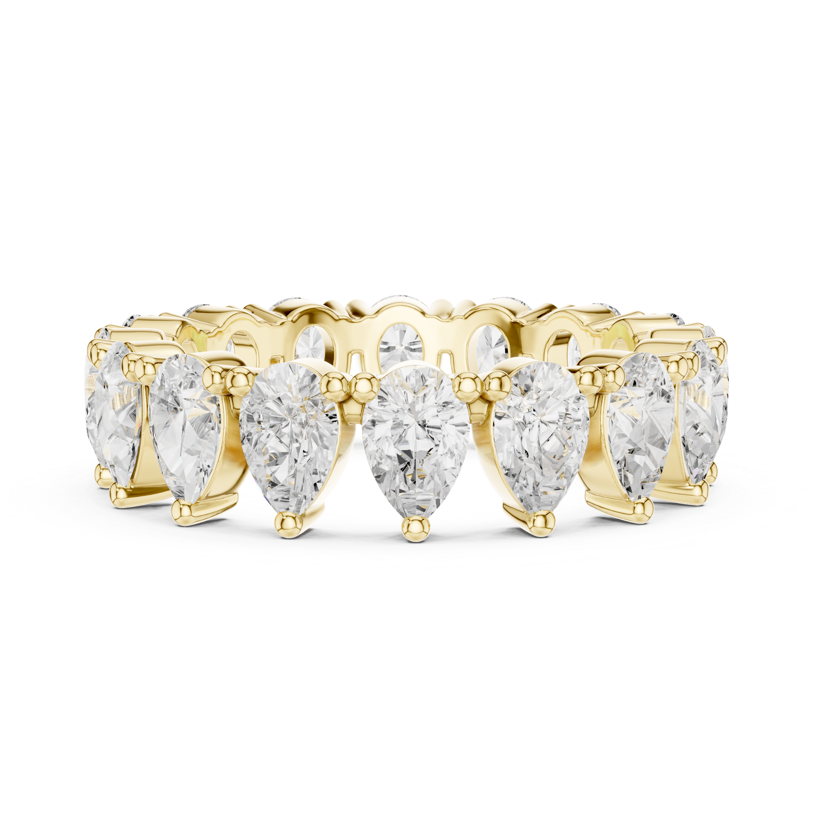 Pear Diamond Eternity Wedding Band