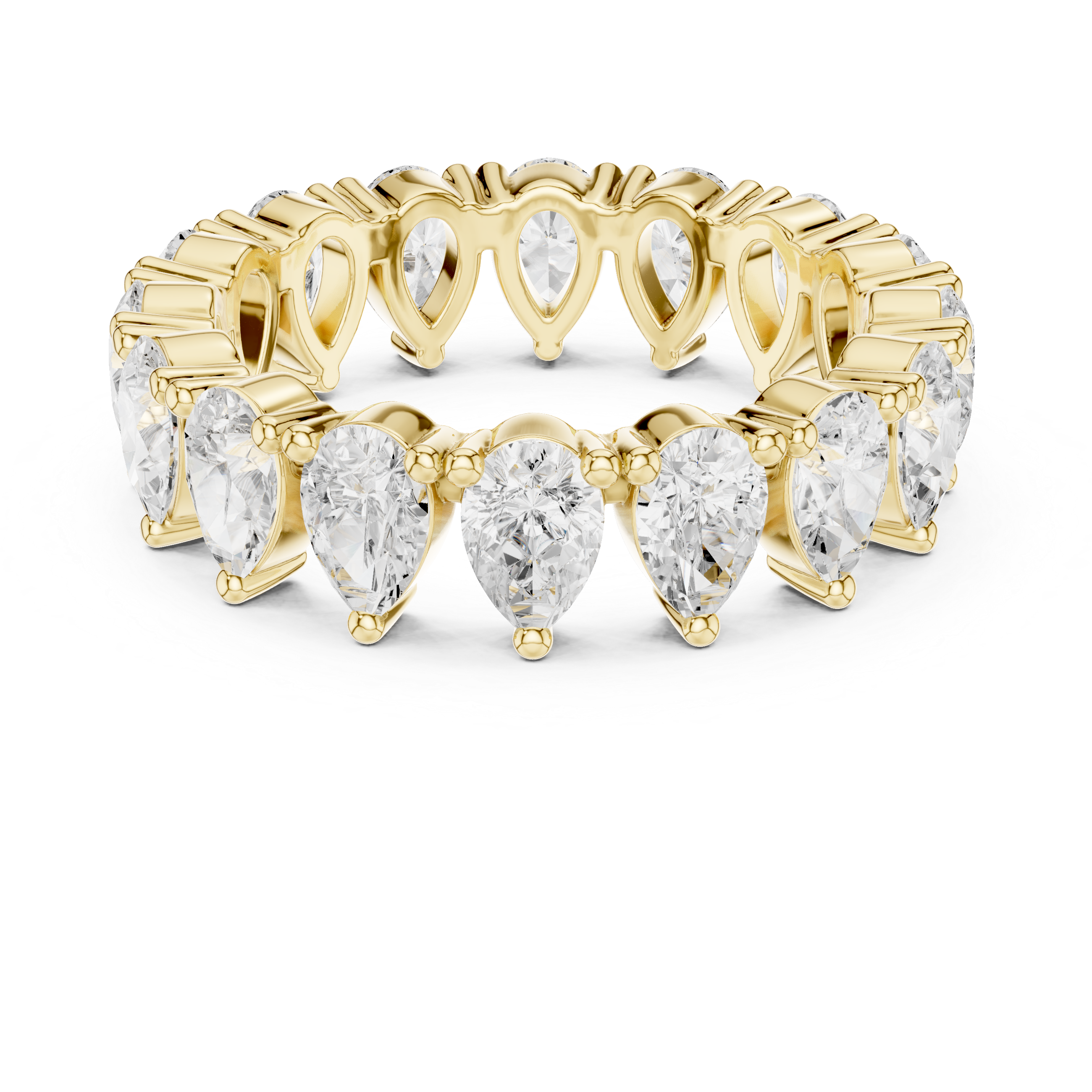 Pear Diamond Eternity Wedding Band