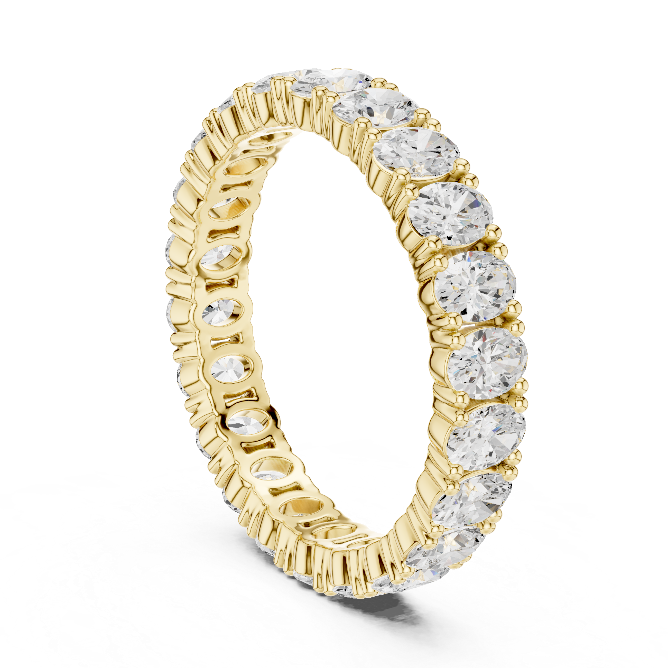 Oval Diamond Eternity Wedding Band