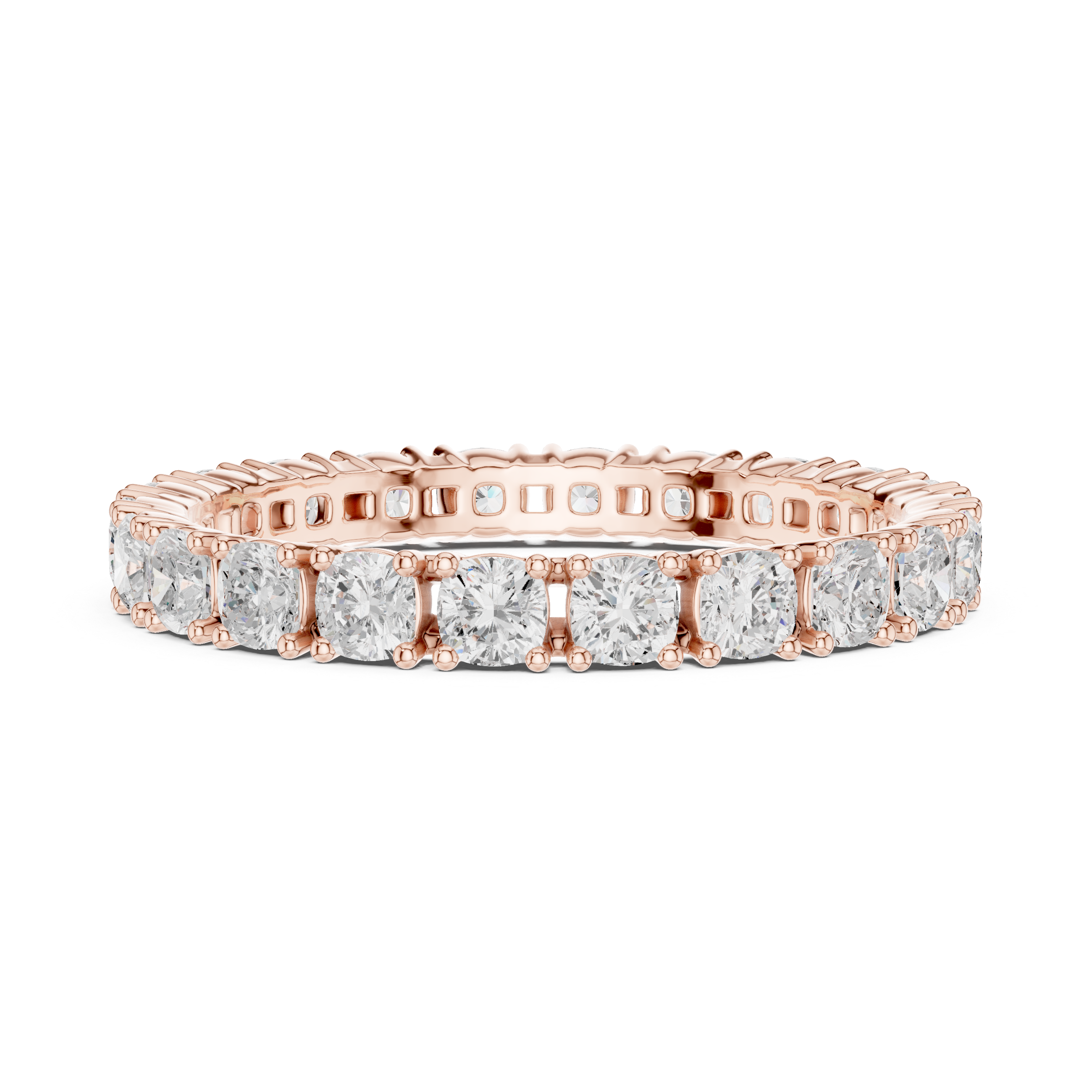 Cushion Cut Diamond Eternity Wedding Band