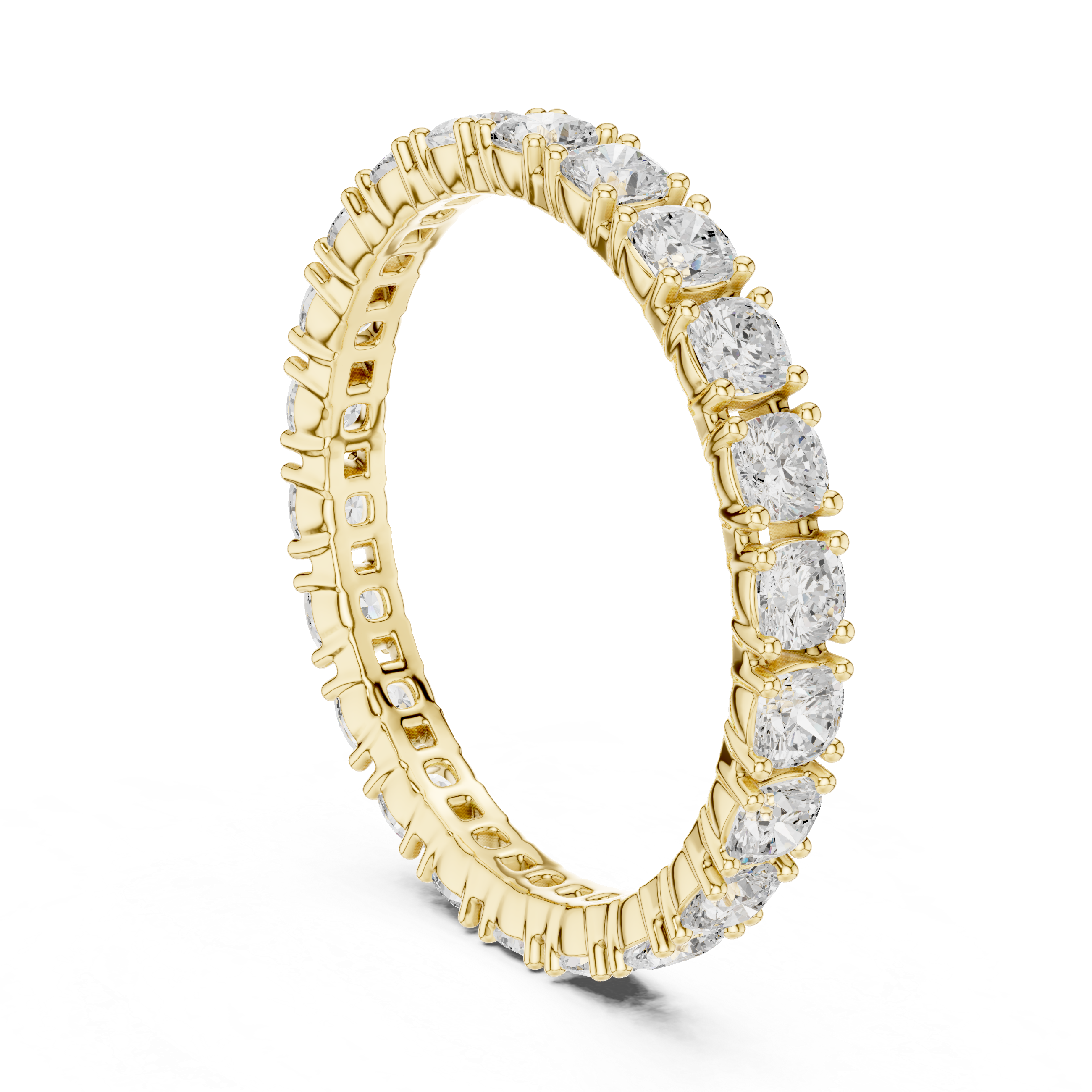 Cushion Cut Diamond Eternity Wedding Band