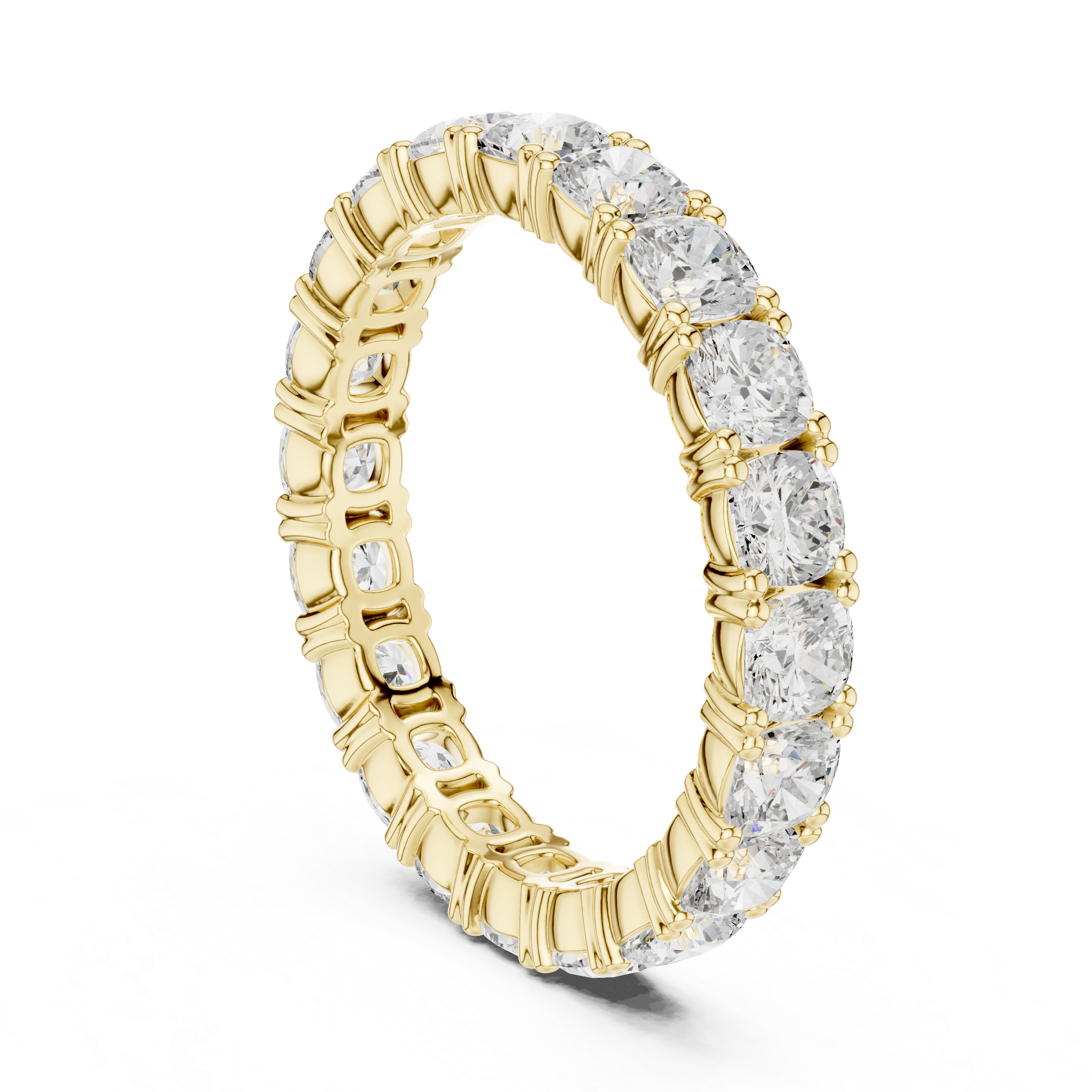 Cushion Cut Diamond Eternity Wedding Band