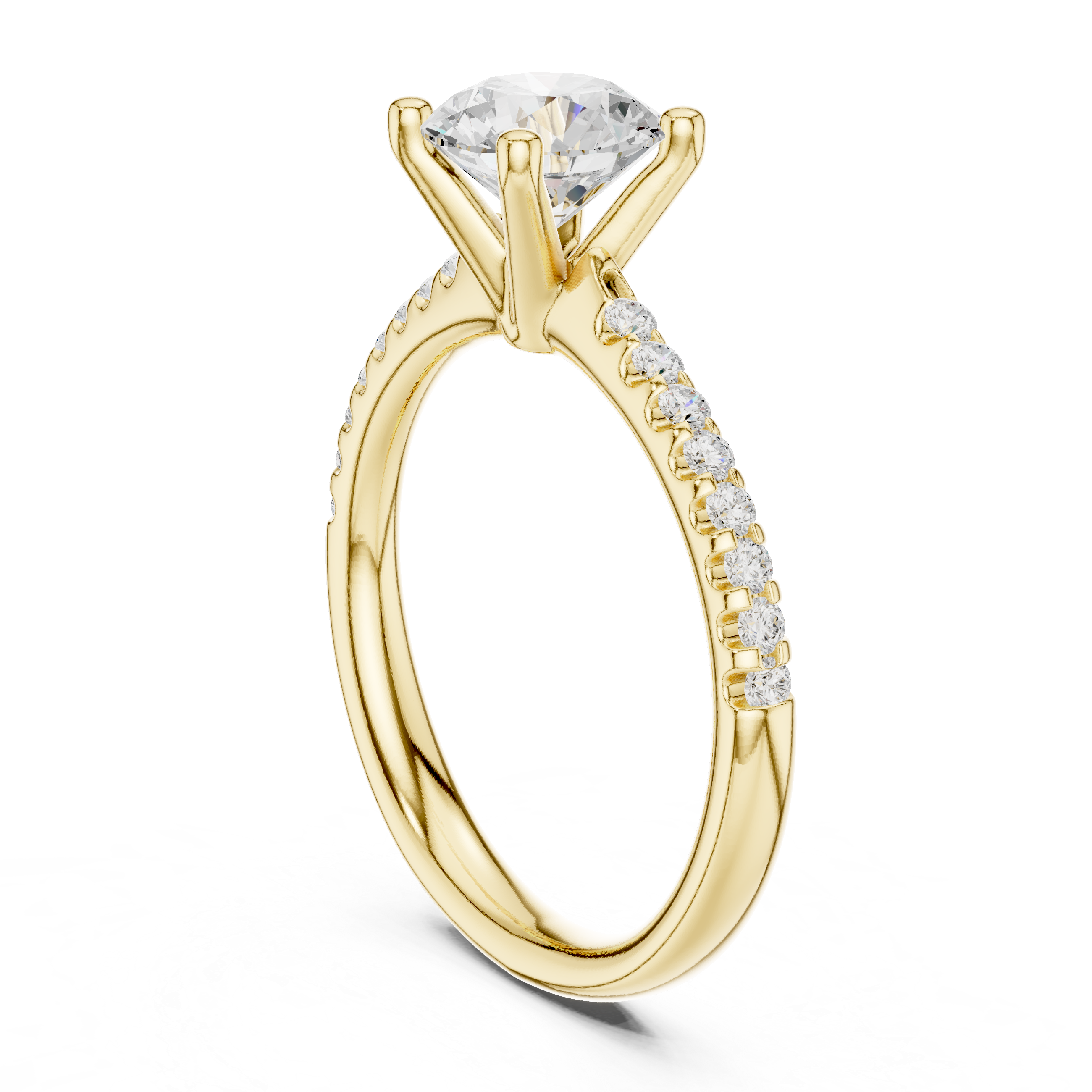 Classic Pavé Diamond Engagement Ring