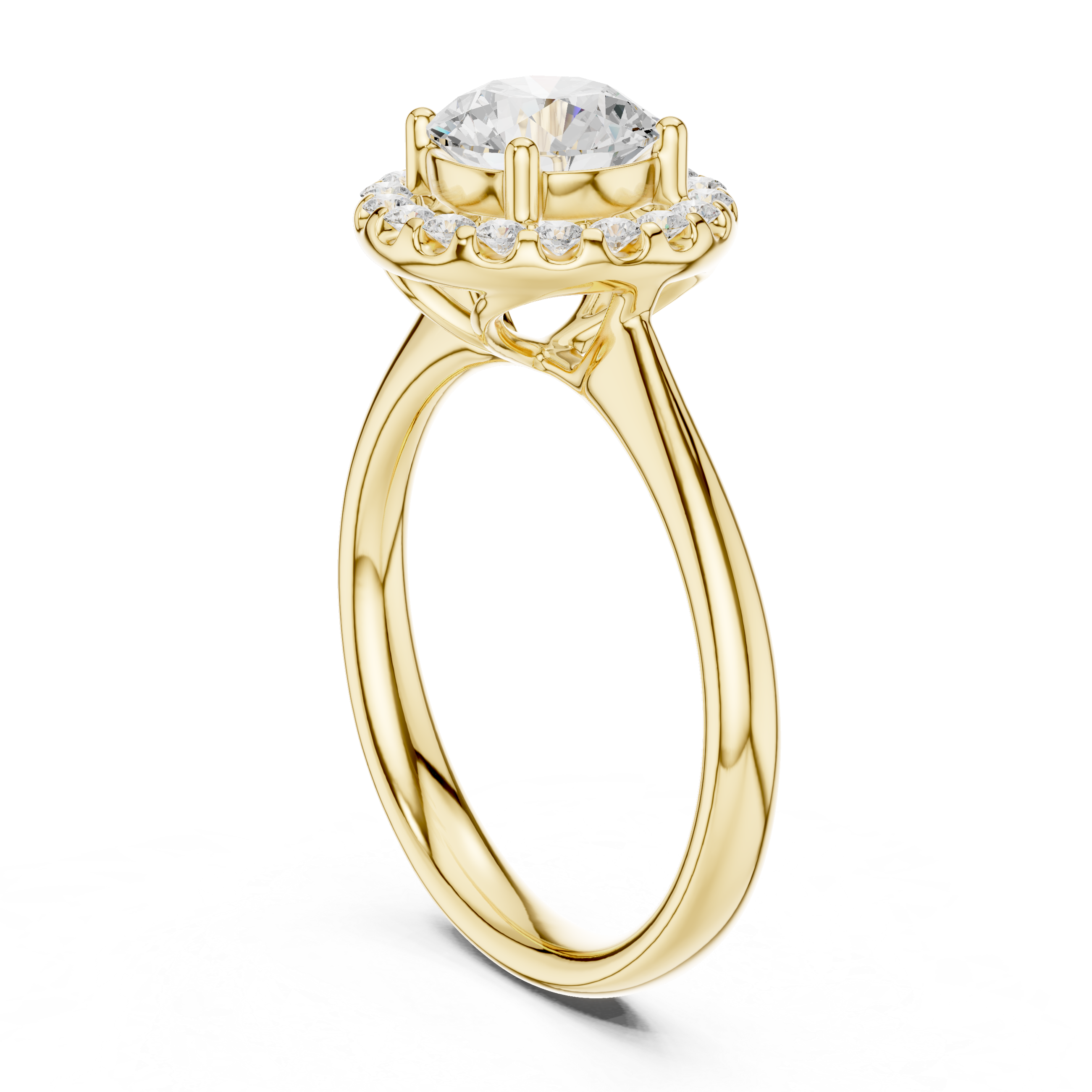 Classic Halo Diamond Engagement Ring