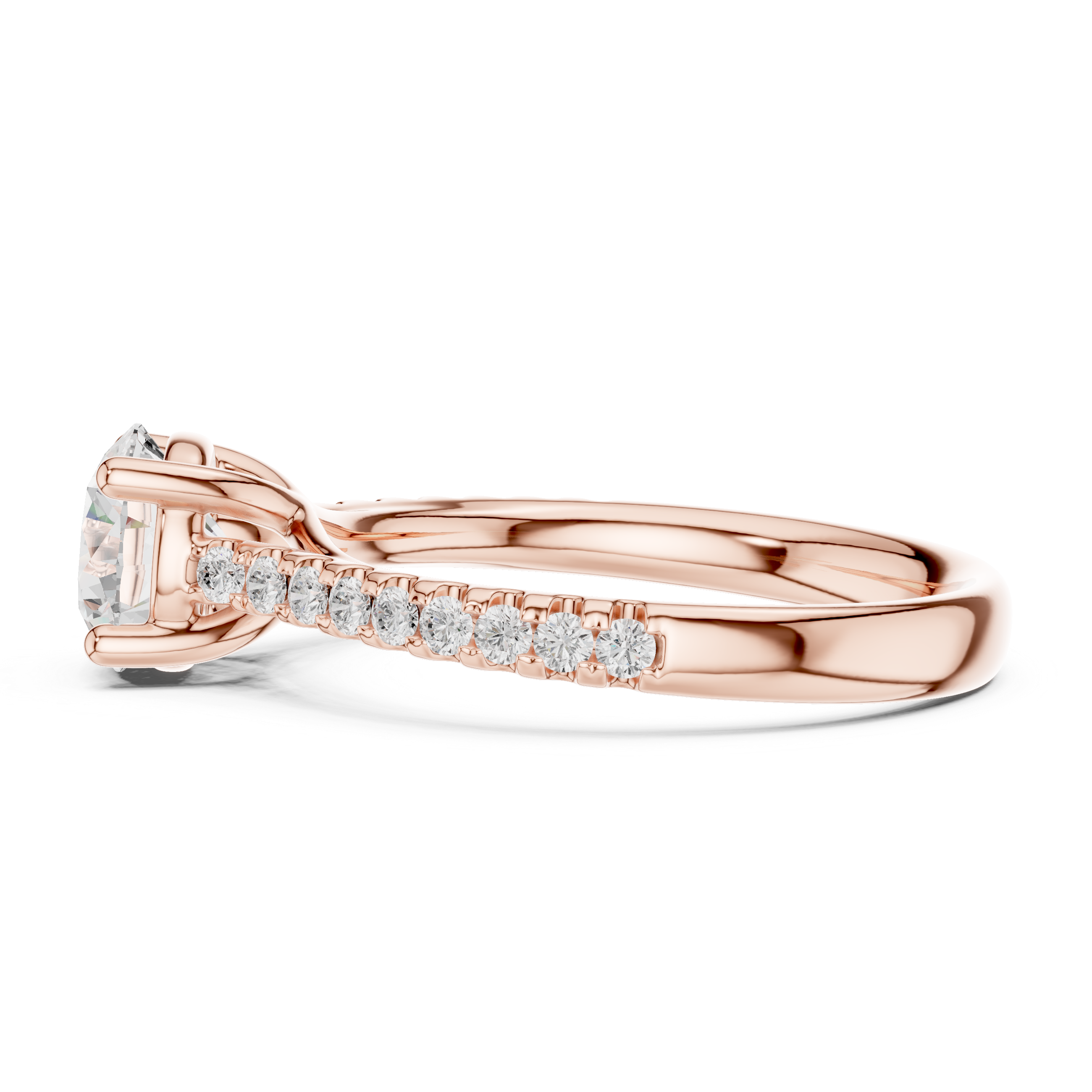 Classic Pavé Diamond Engagement Ring