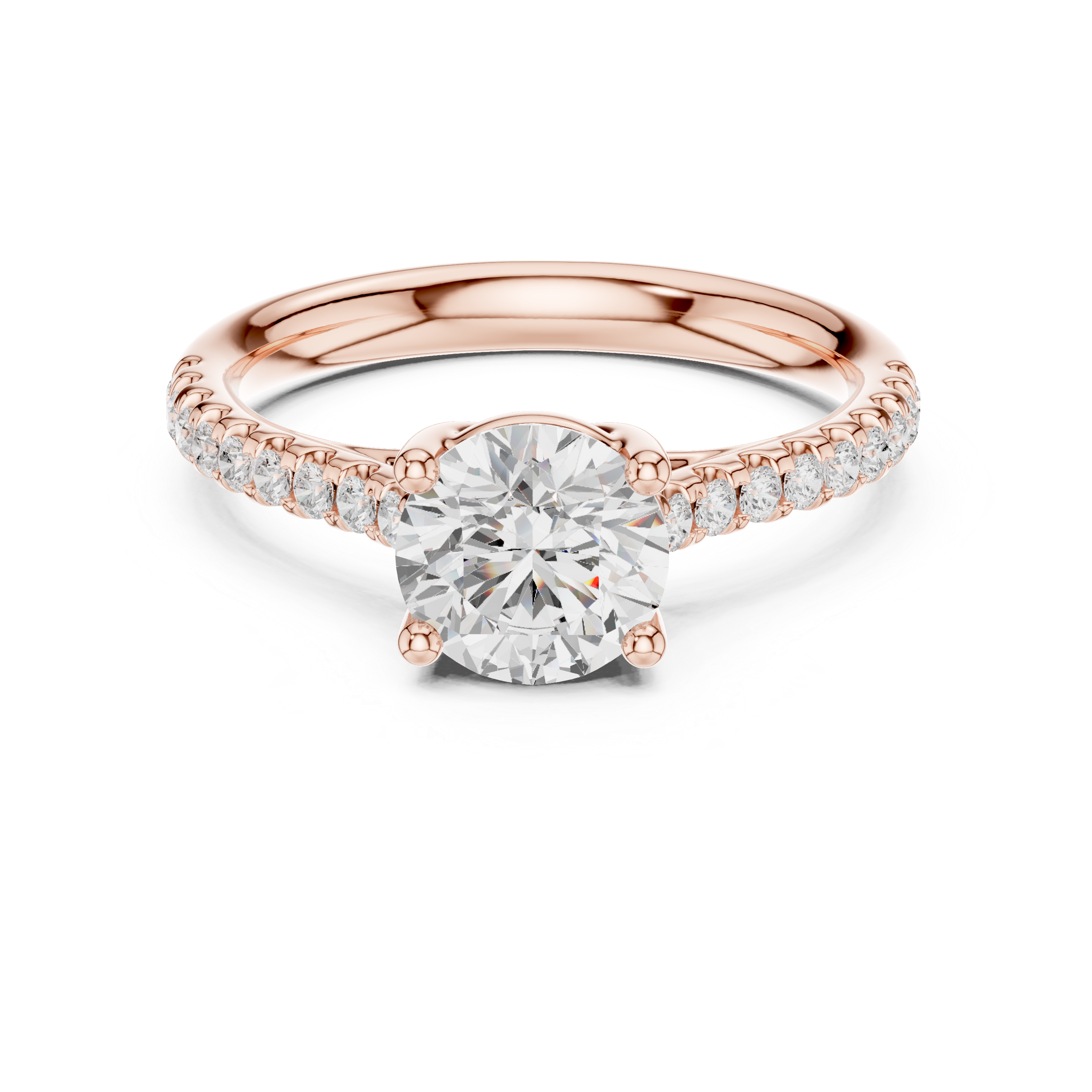 Classic Pavé Diamond Engagement Ring