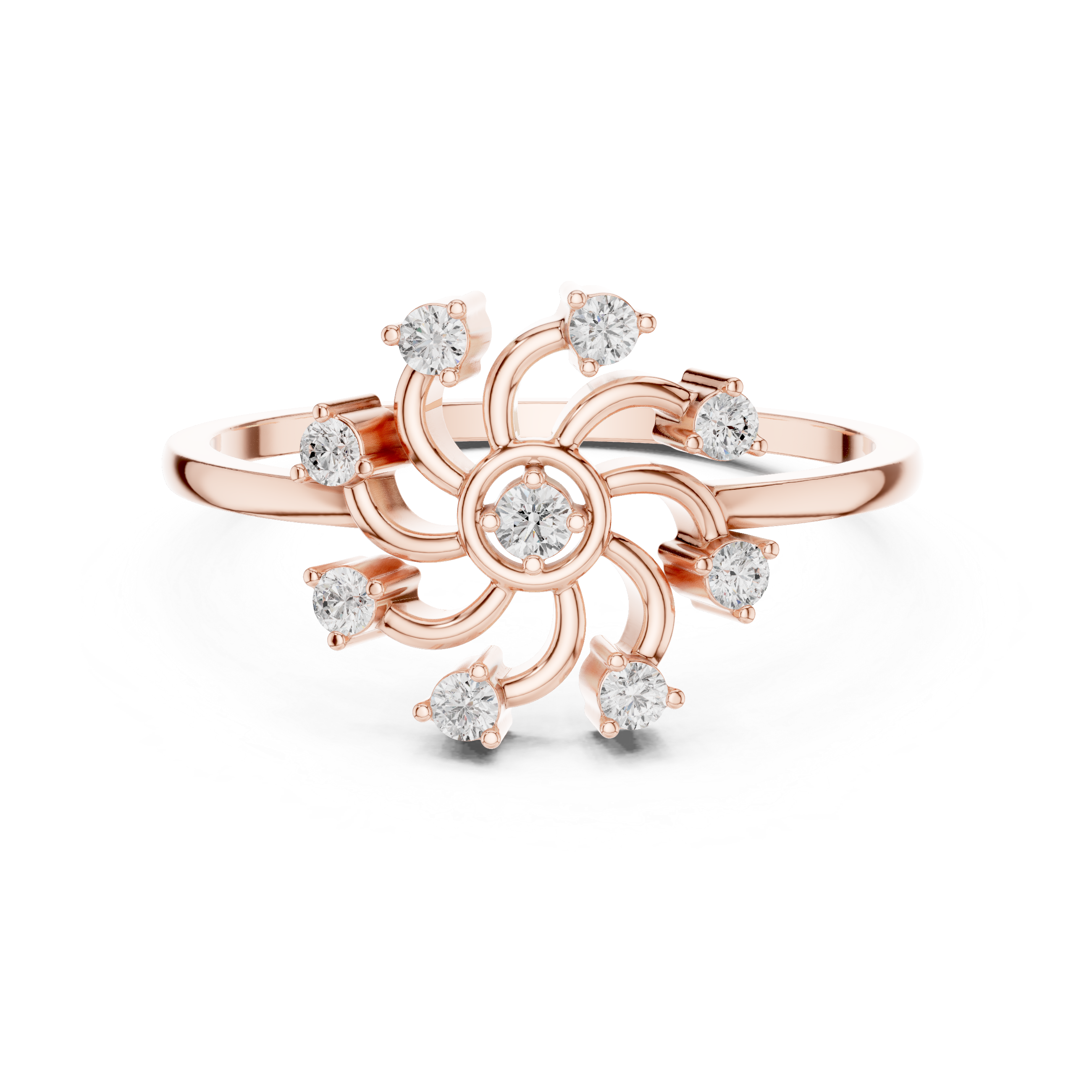 Sunburst Diamond Statement Ring
