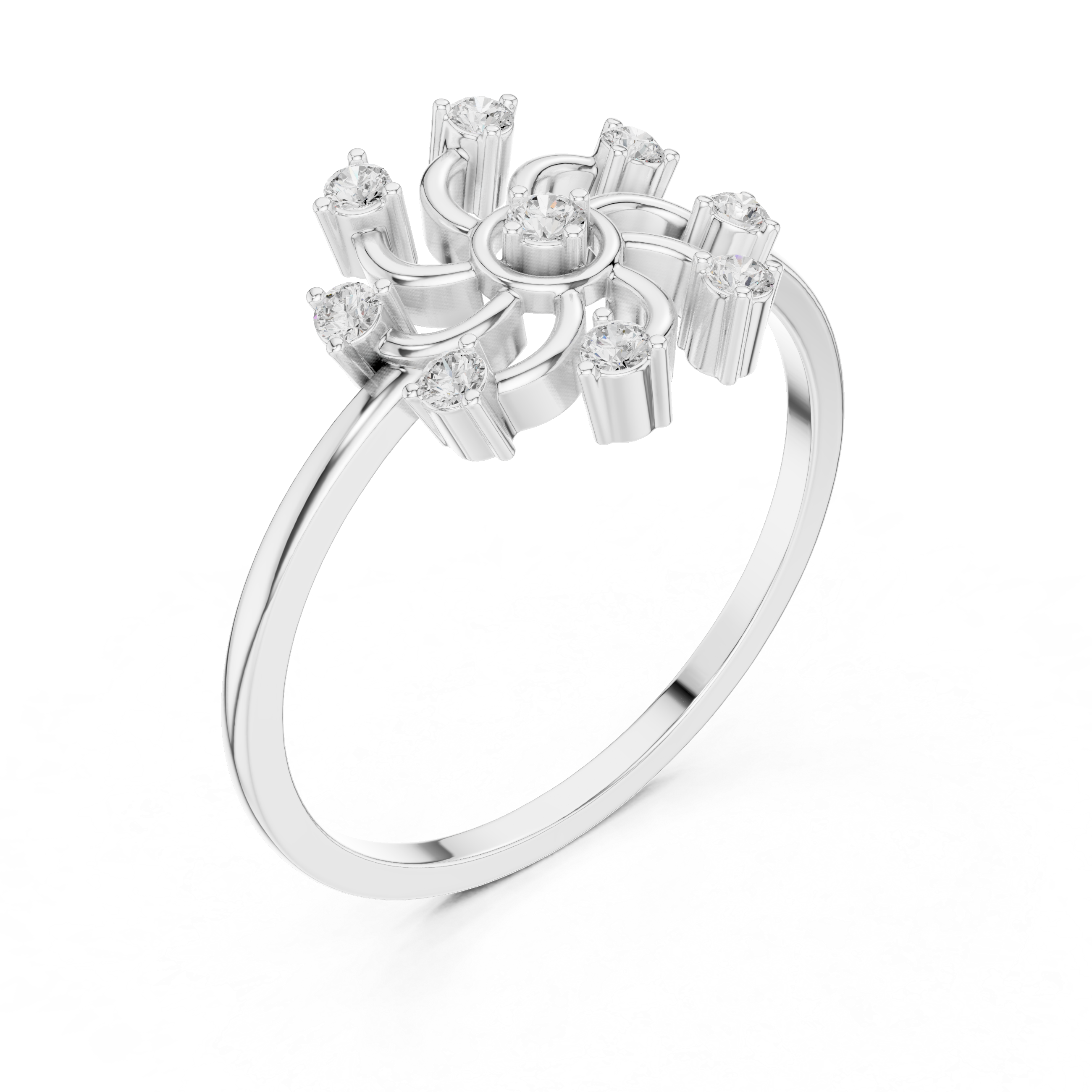 Sunburst Diamond Statement Ring