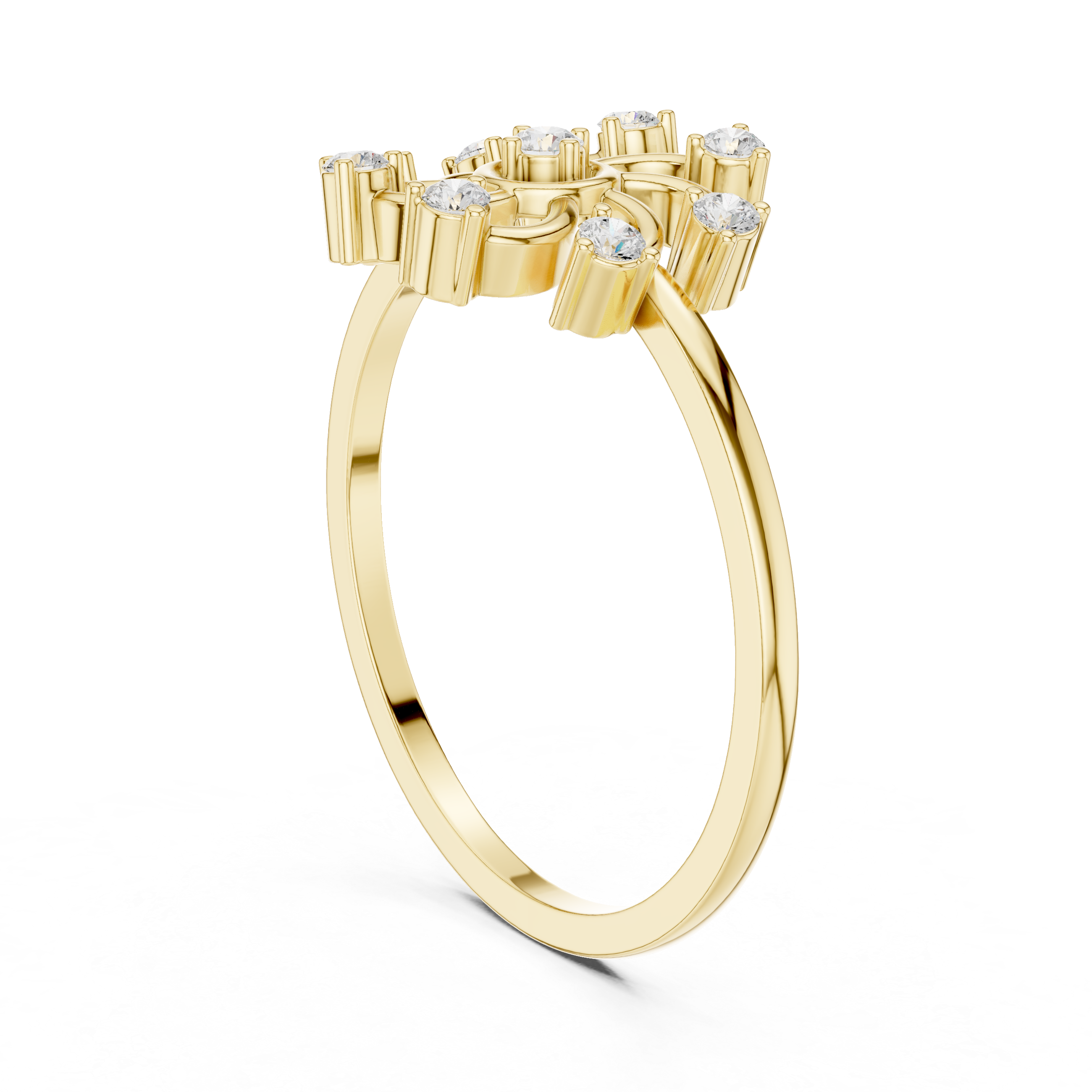 Sunburst Diamond Statement Ring