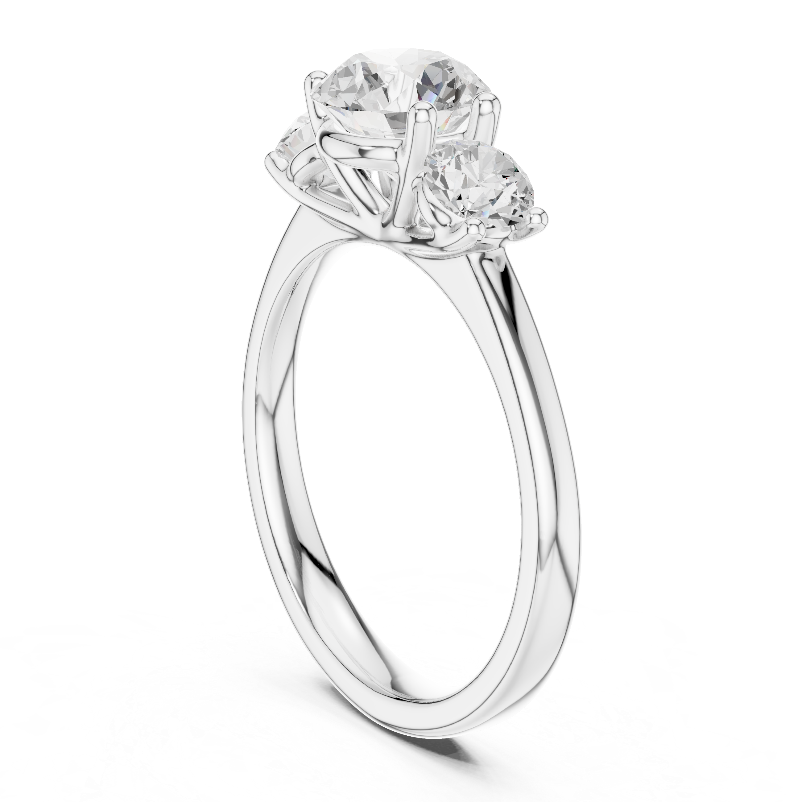 Classic Three Stone Diamond Engagement Ring