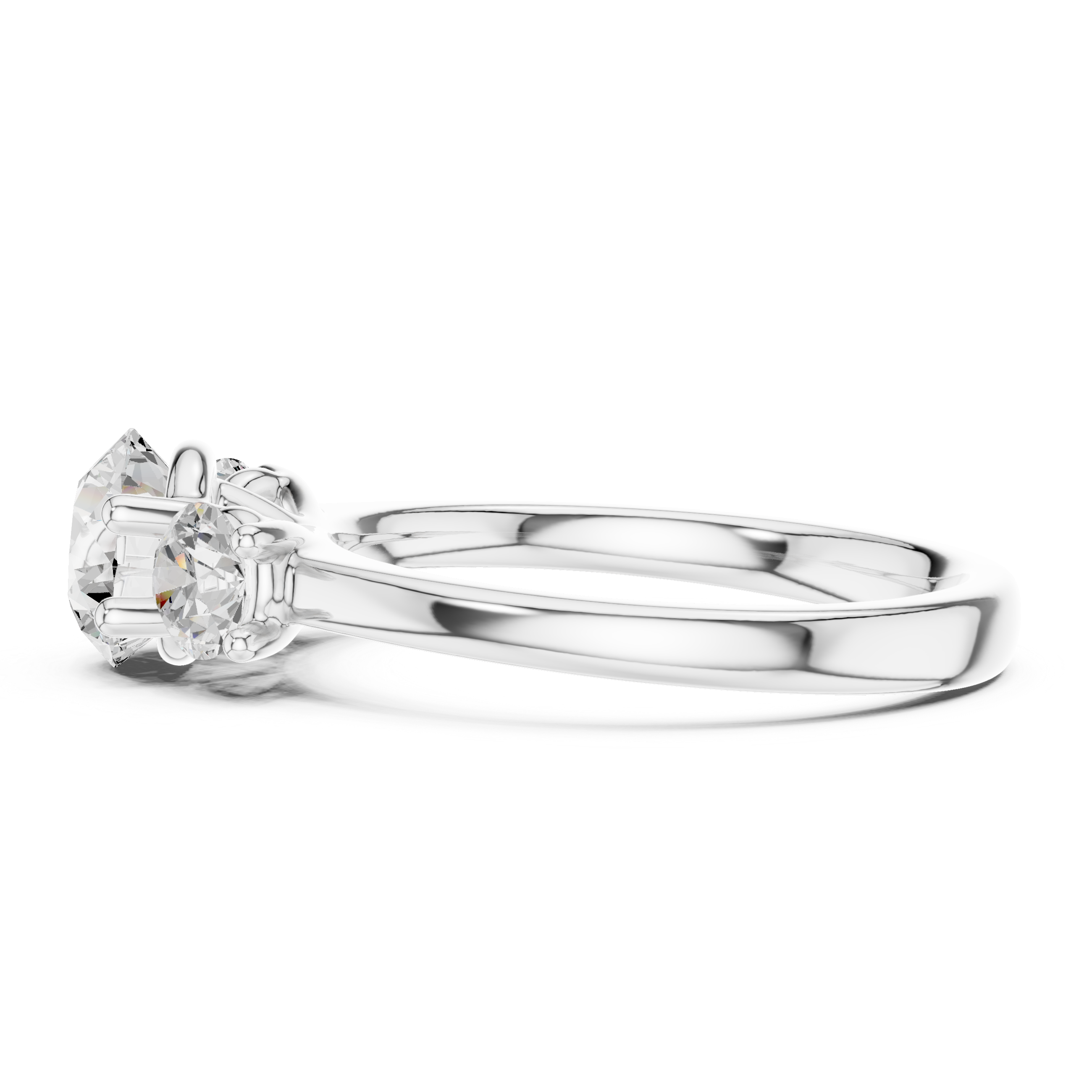 Classic Three Stone Diamond Engagement Ring