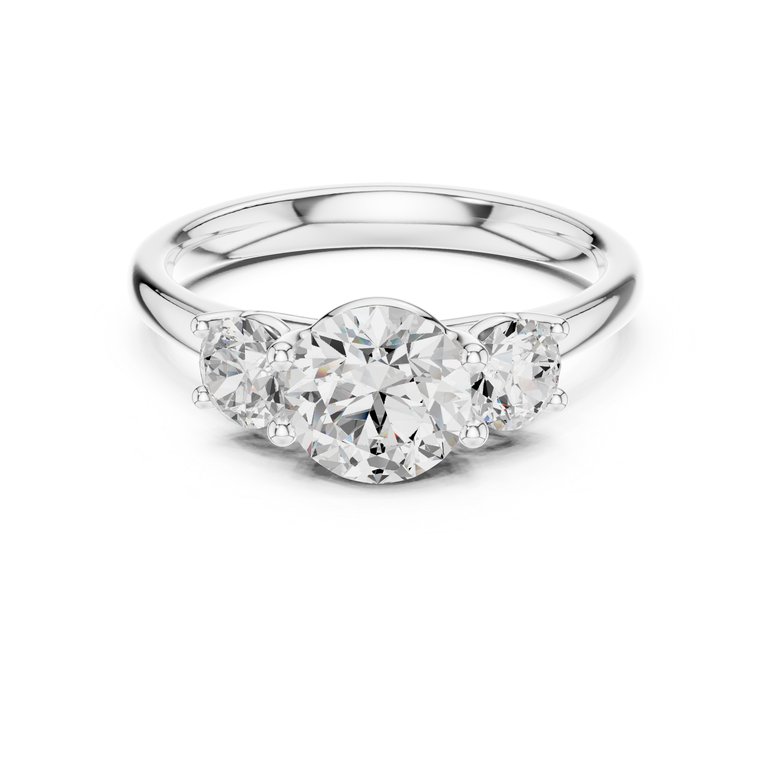 Classic Three Stone Diamond Engagement Ring