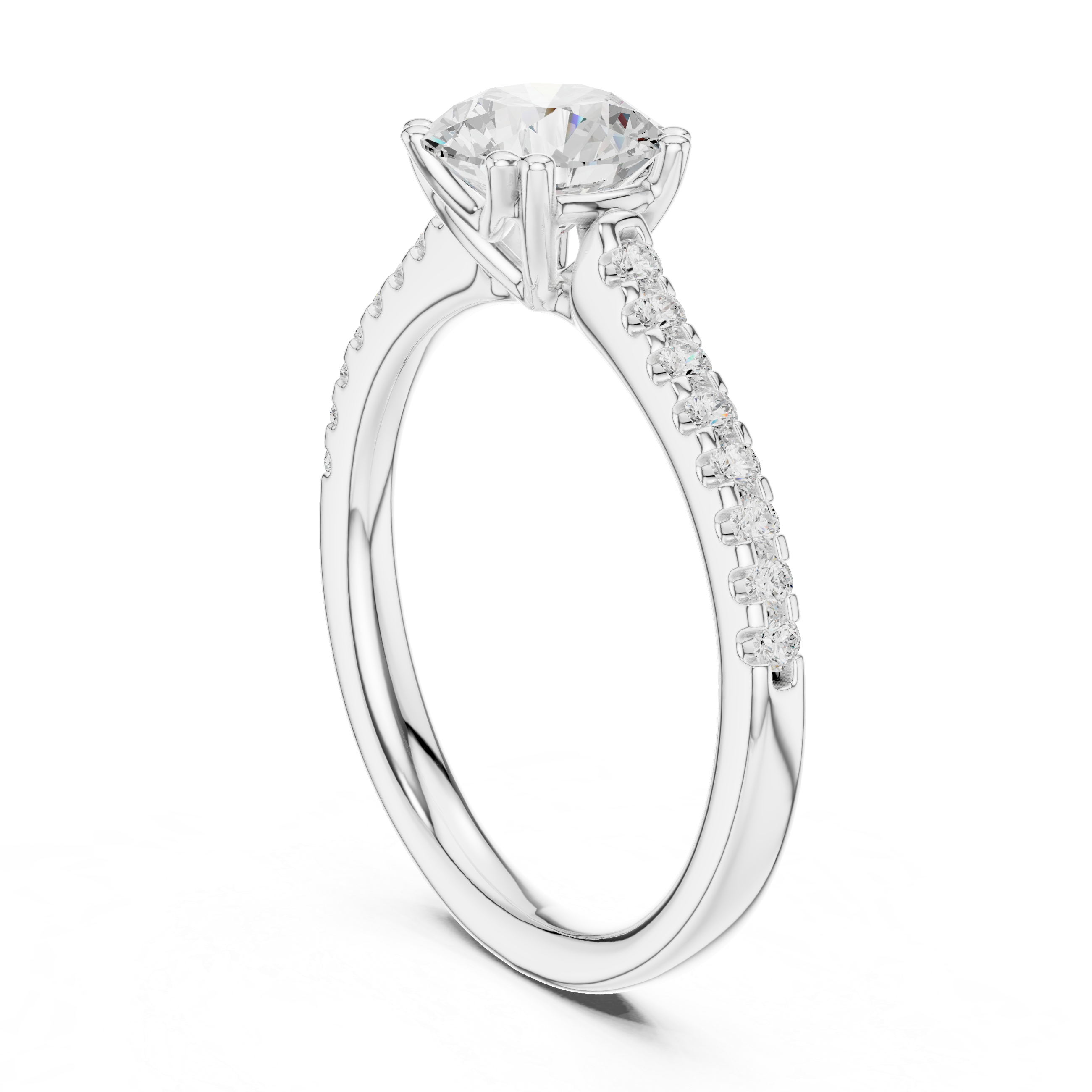 Classic Pavé Diamond Engagement Ring