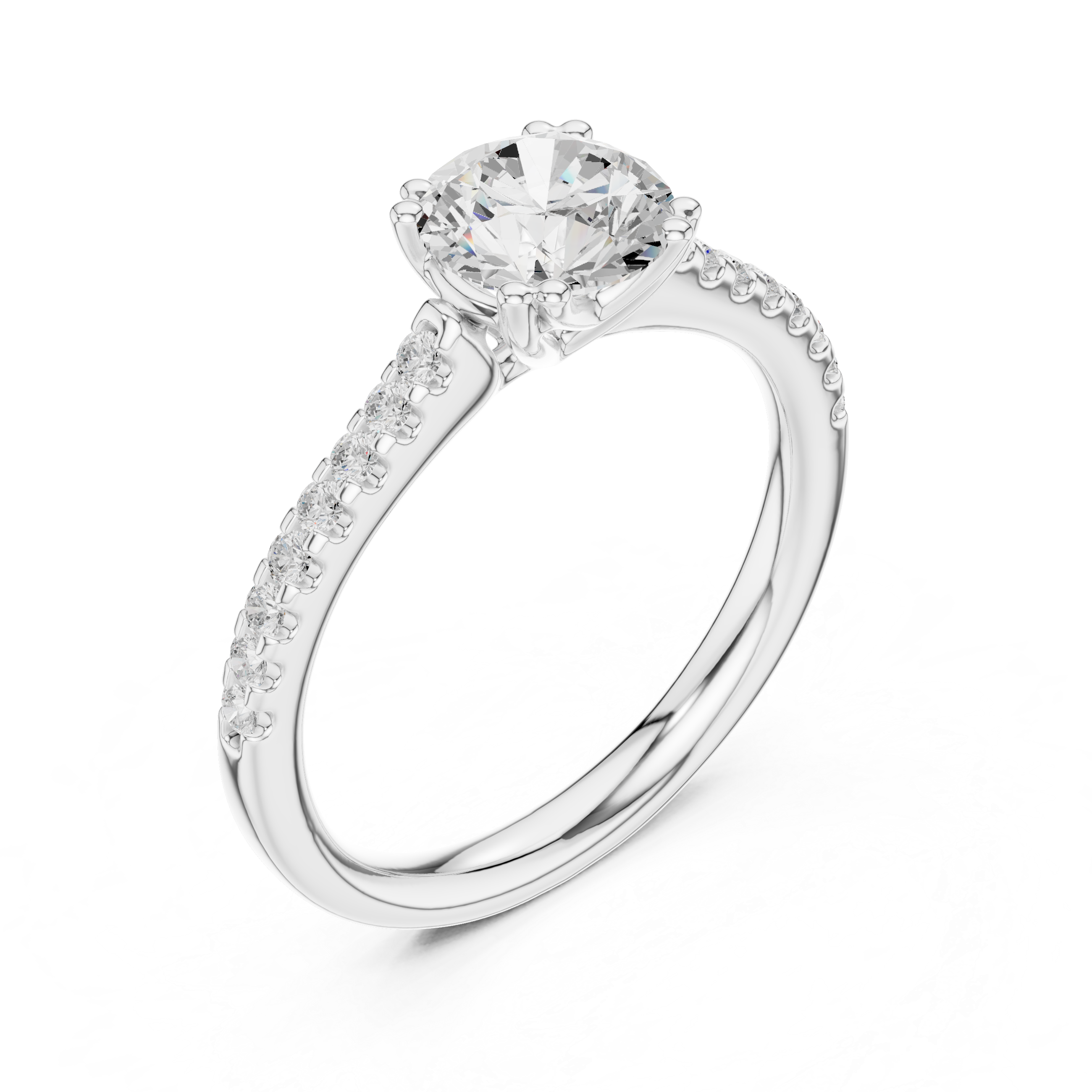 Classic Pavé Diamond Engagement Ring