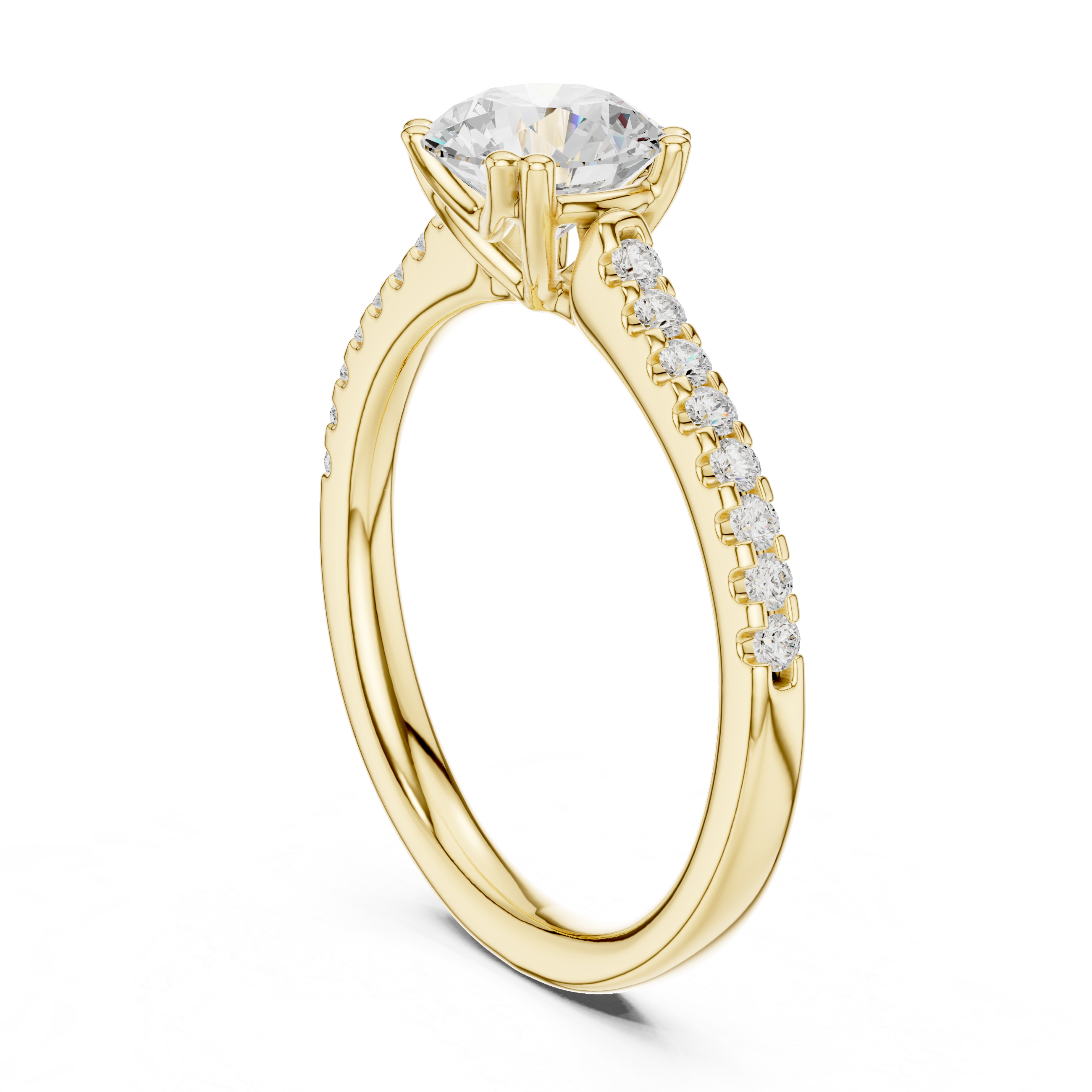 Classic Pavé Diamond Engagement Ring