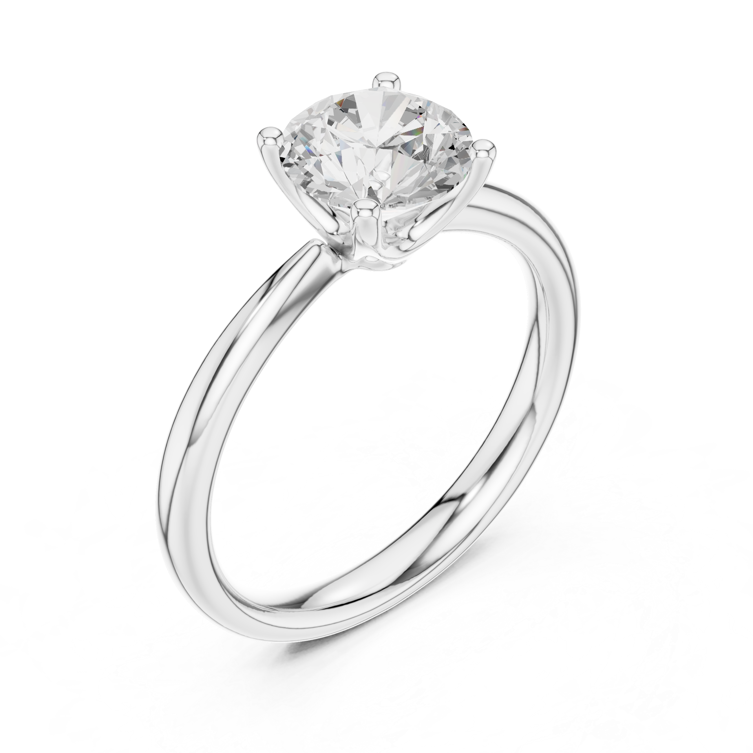 Classic Four-Prong Solitaire Engagement Ring