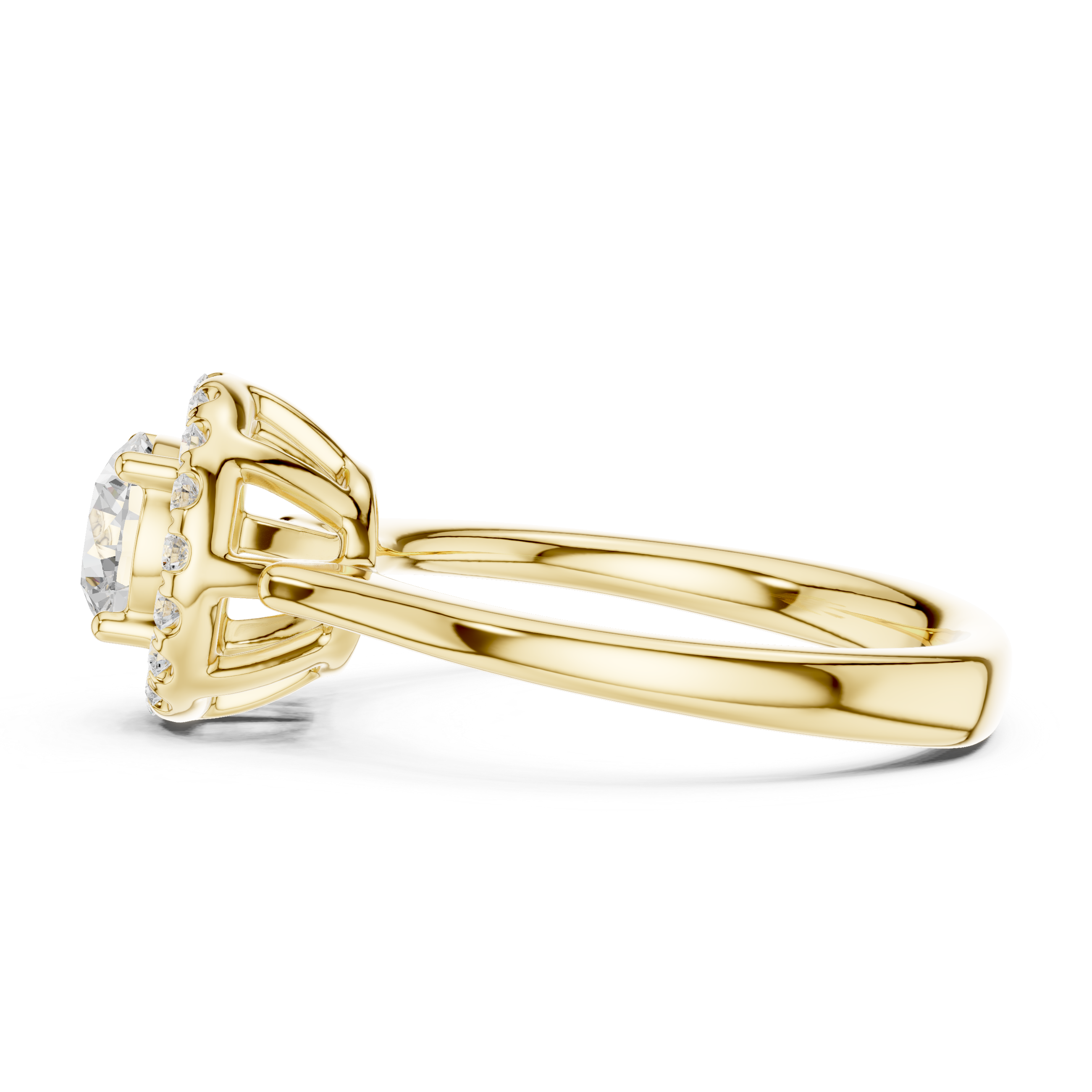 Round Halo Diamond Engagement Ring