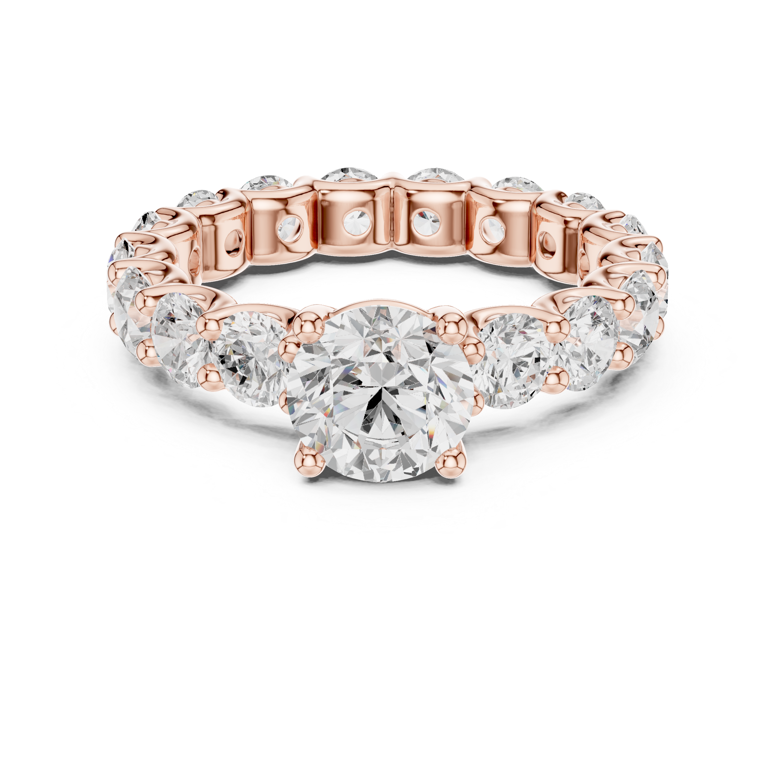 Round Diamond Halo Engagement Ring