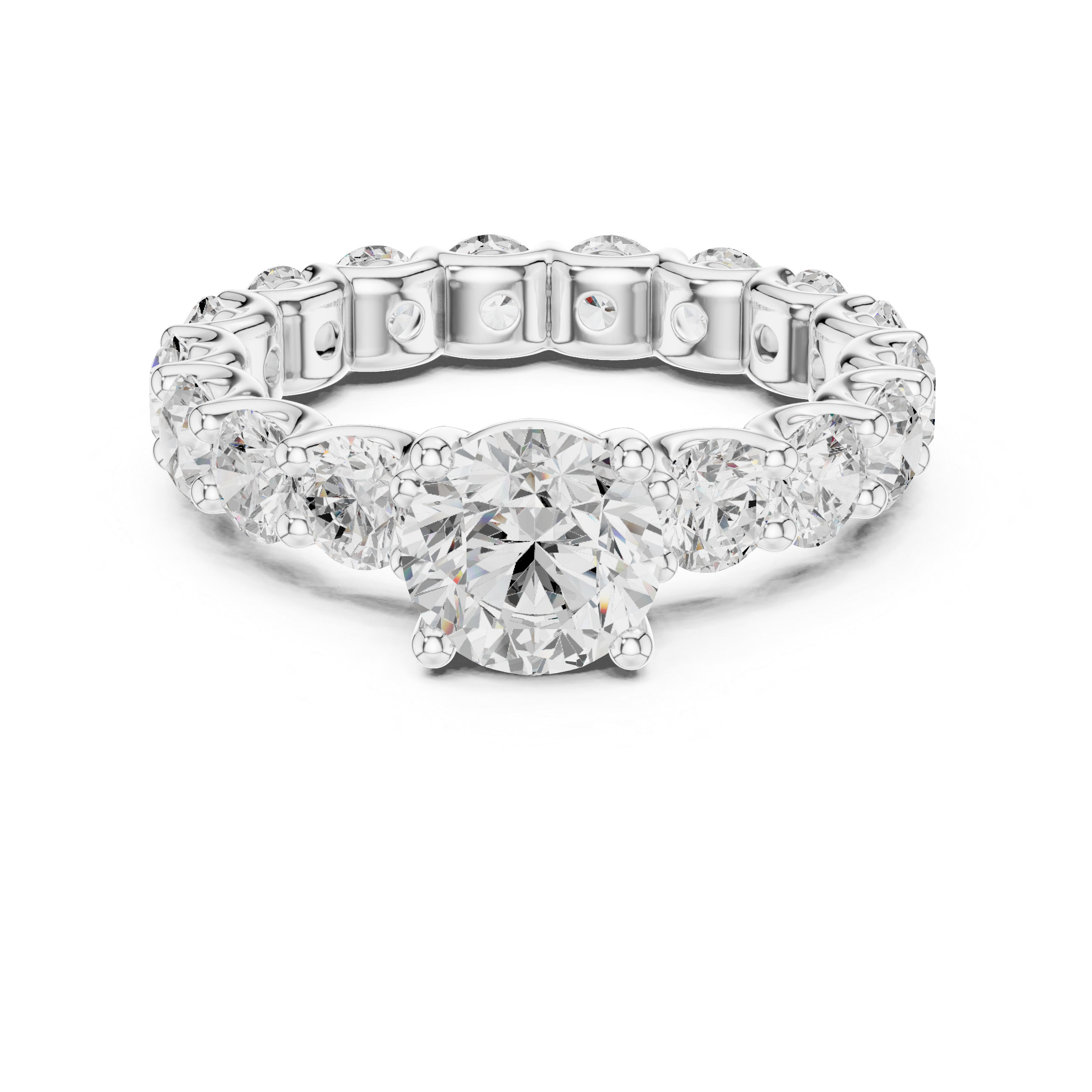 Round Diamond Halo Engagement Ring