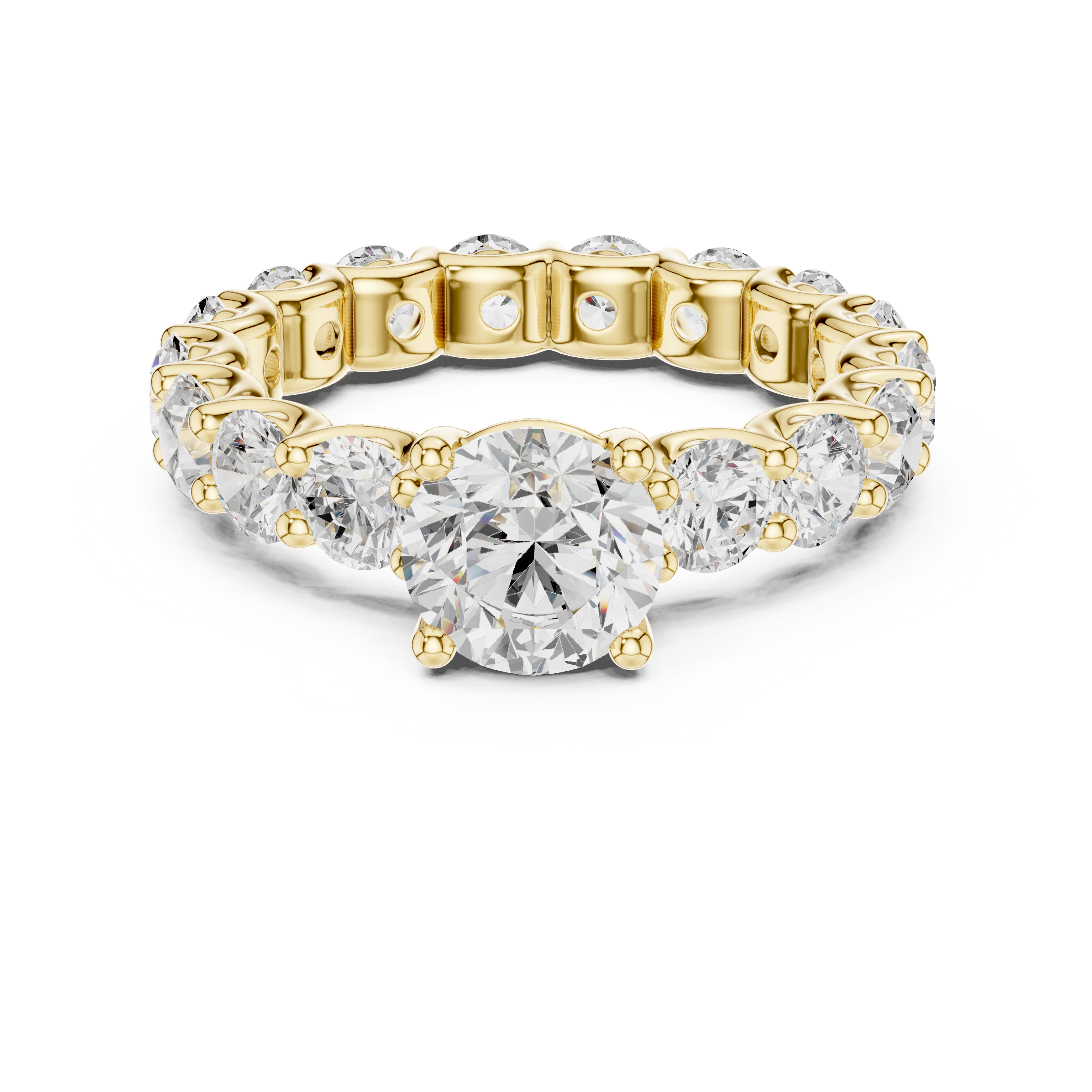 Round Diamond Halo Engagement Ring
