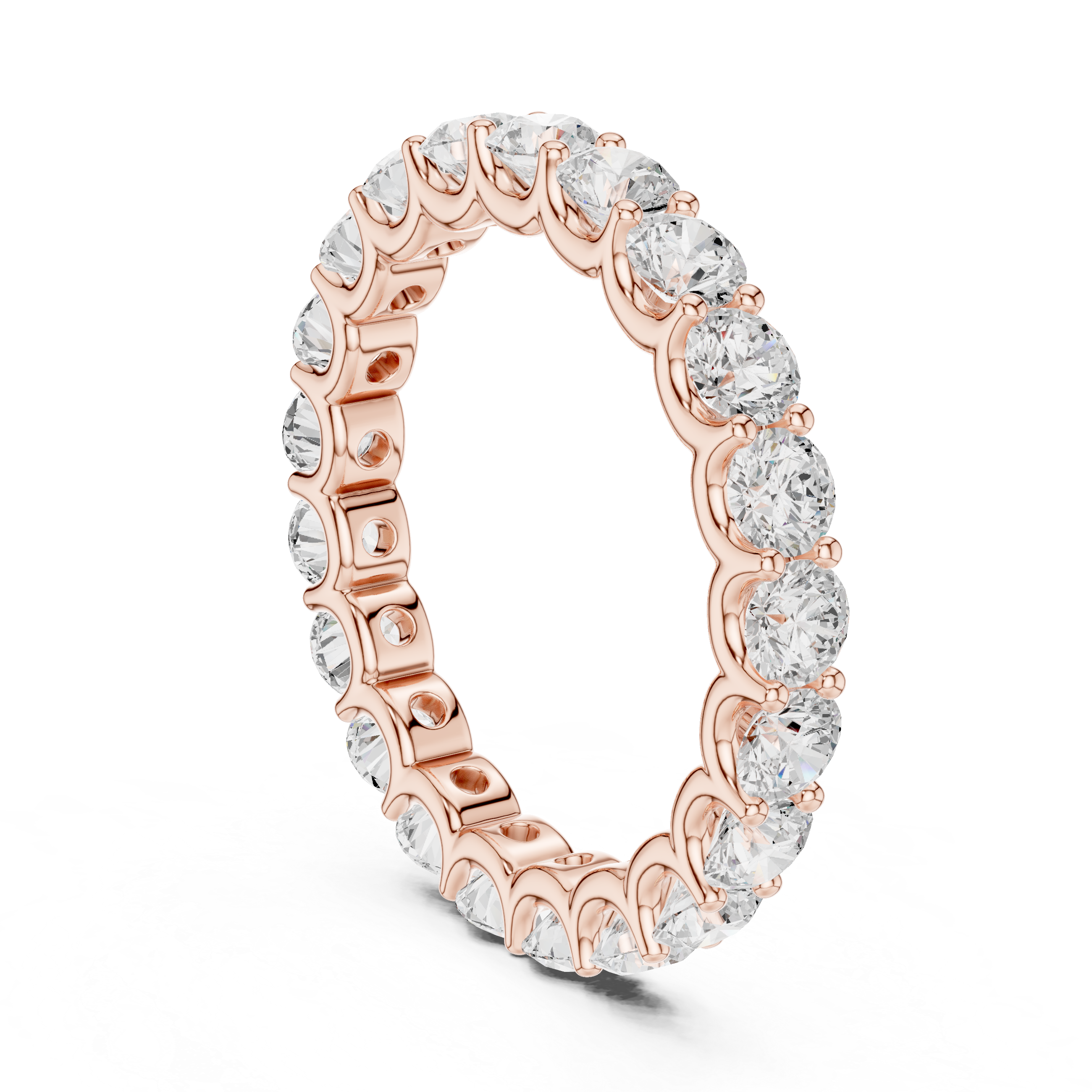 Round Diamond Eternity Wedding Band