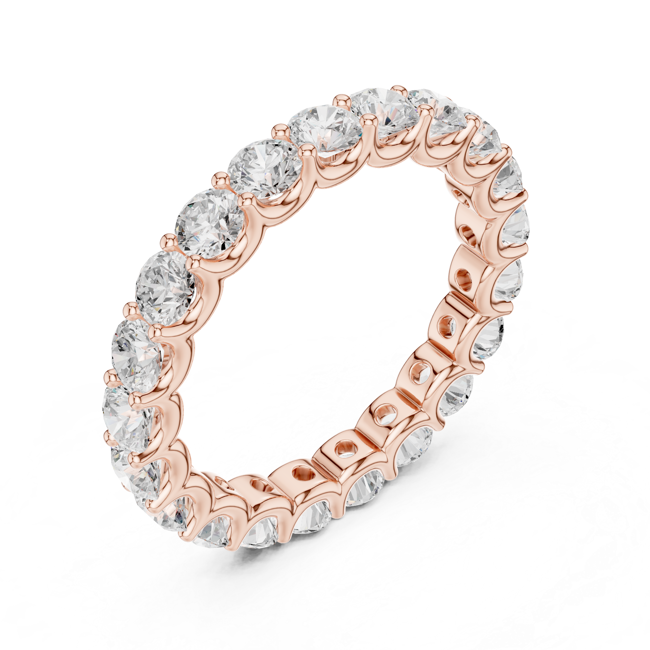 Round Diamond Eternity Wedding Band