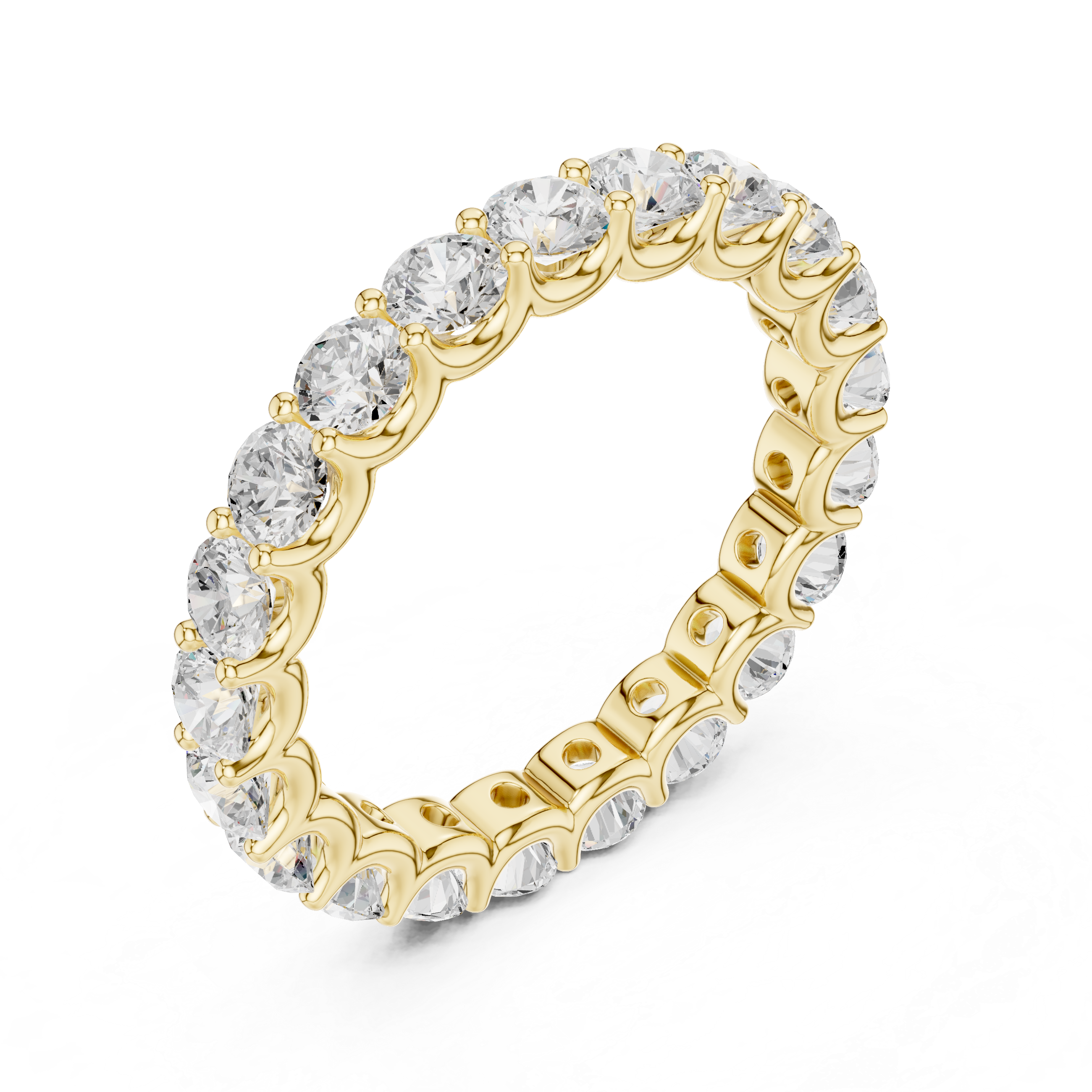 Round Diamond Eternity Wedding Band