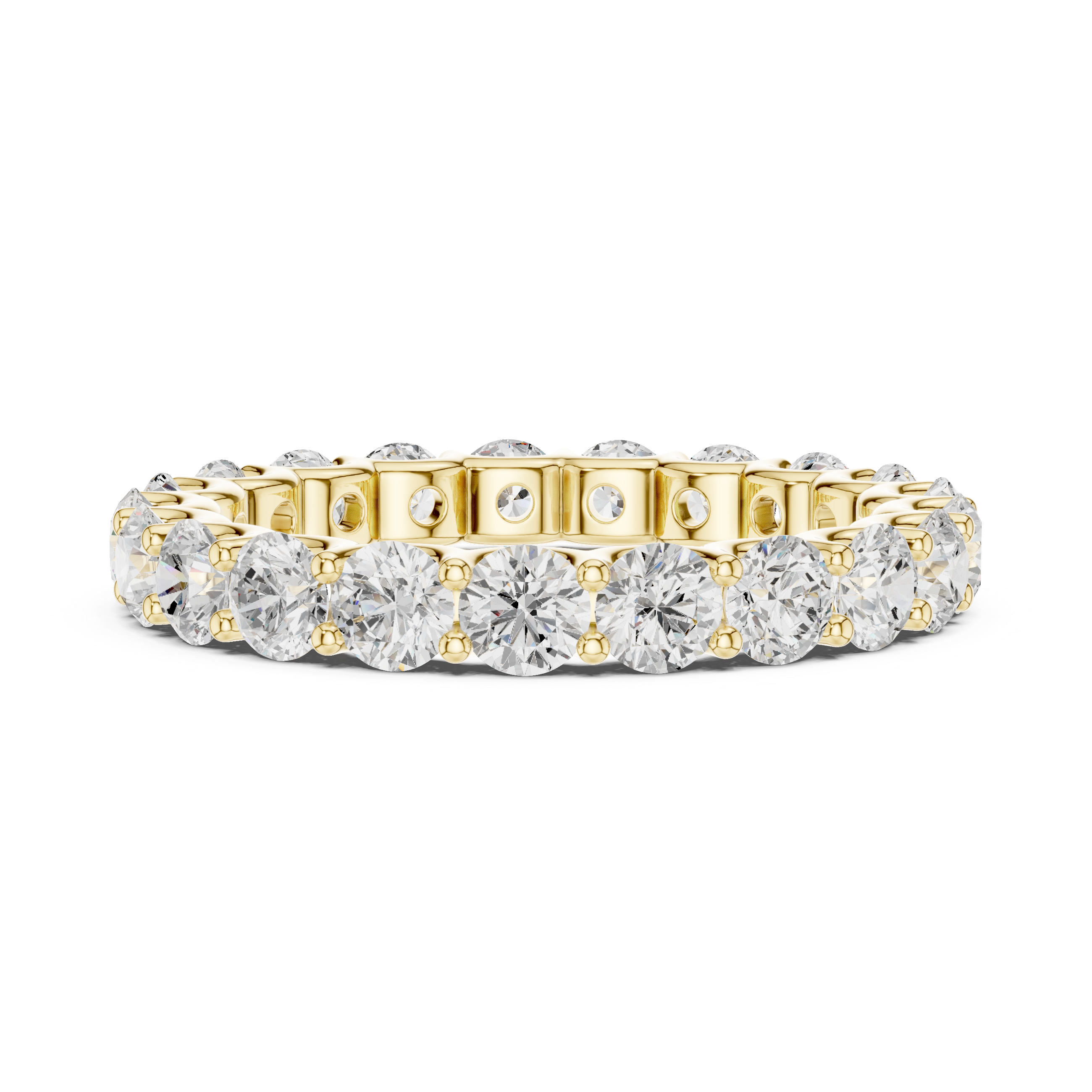 Round Diamond Eternity Wedding Band