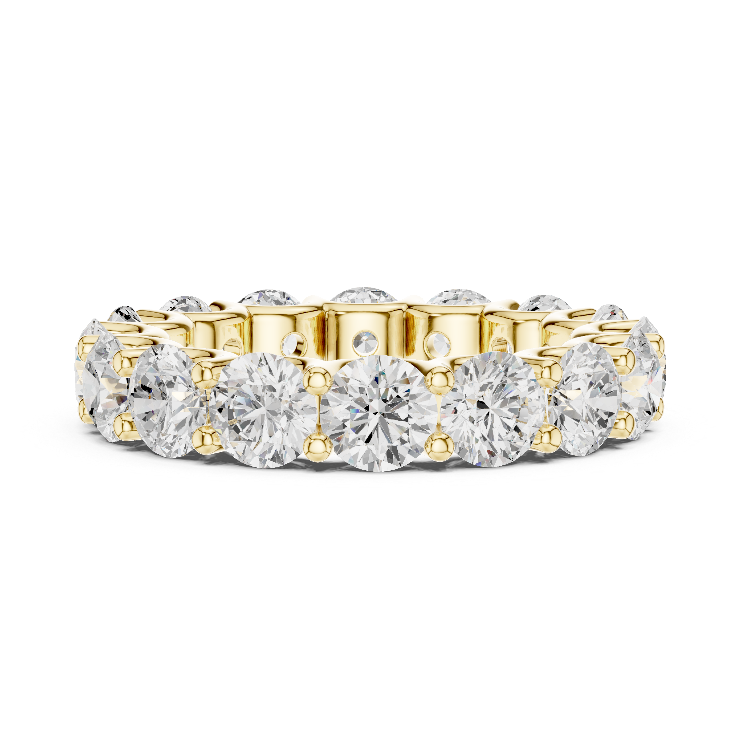 Round Diamond Eternity Wedding Band
