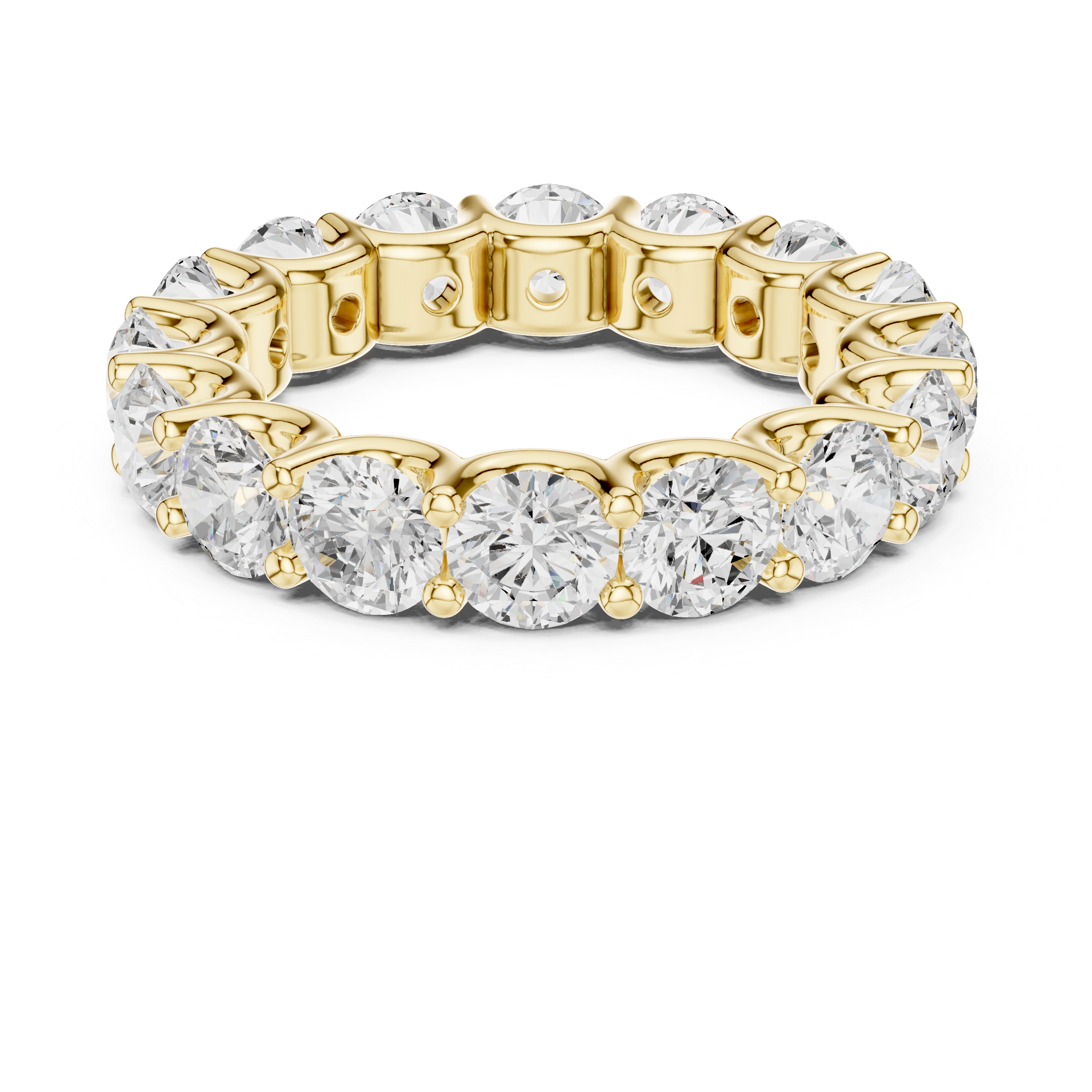 Round Diamond Eternity Wedding Band