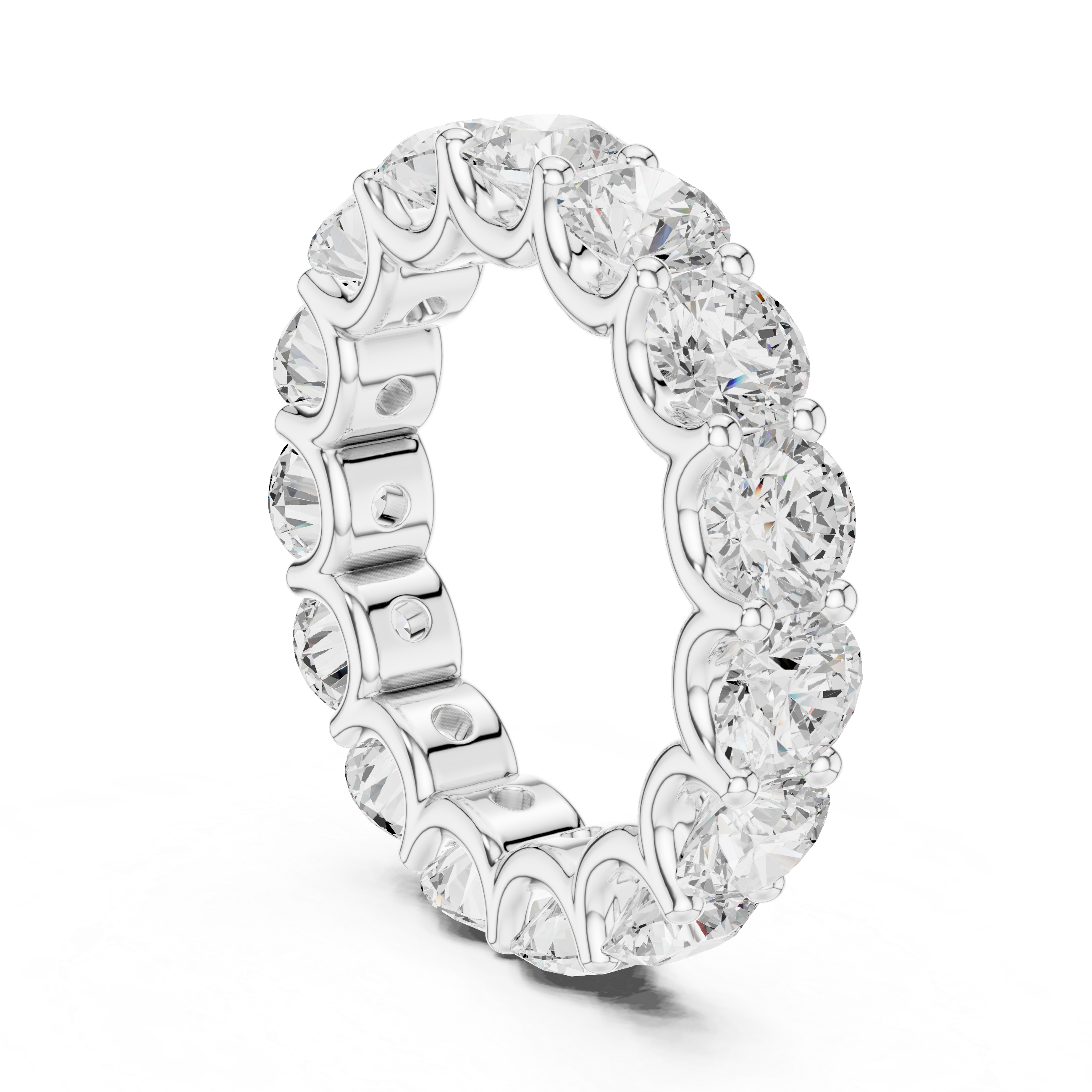 Round Diamond Eternity Wedding Band